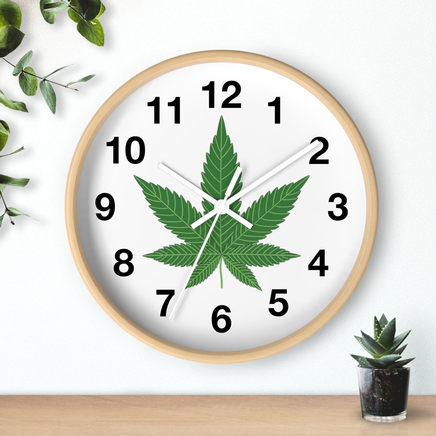 Horloge murale Feuille de marijuana