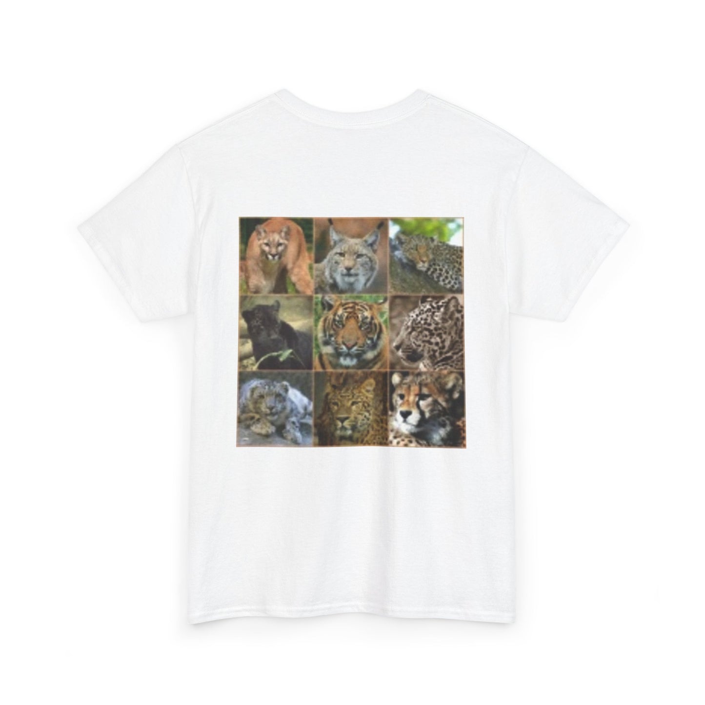 T-shirt unisexe en coton épais pour amoureux de la faune – Motif léopard féroce 