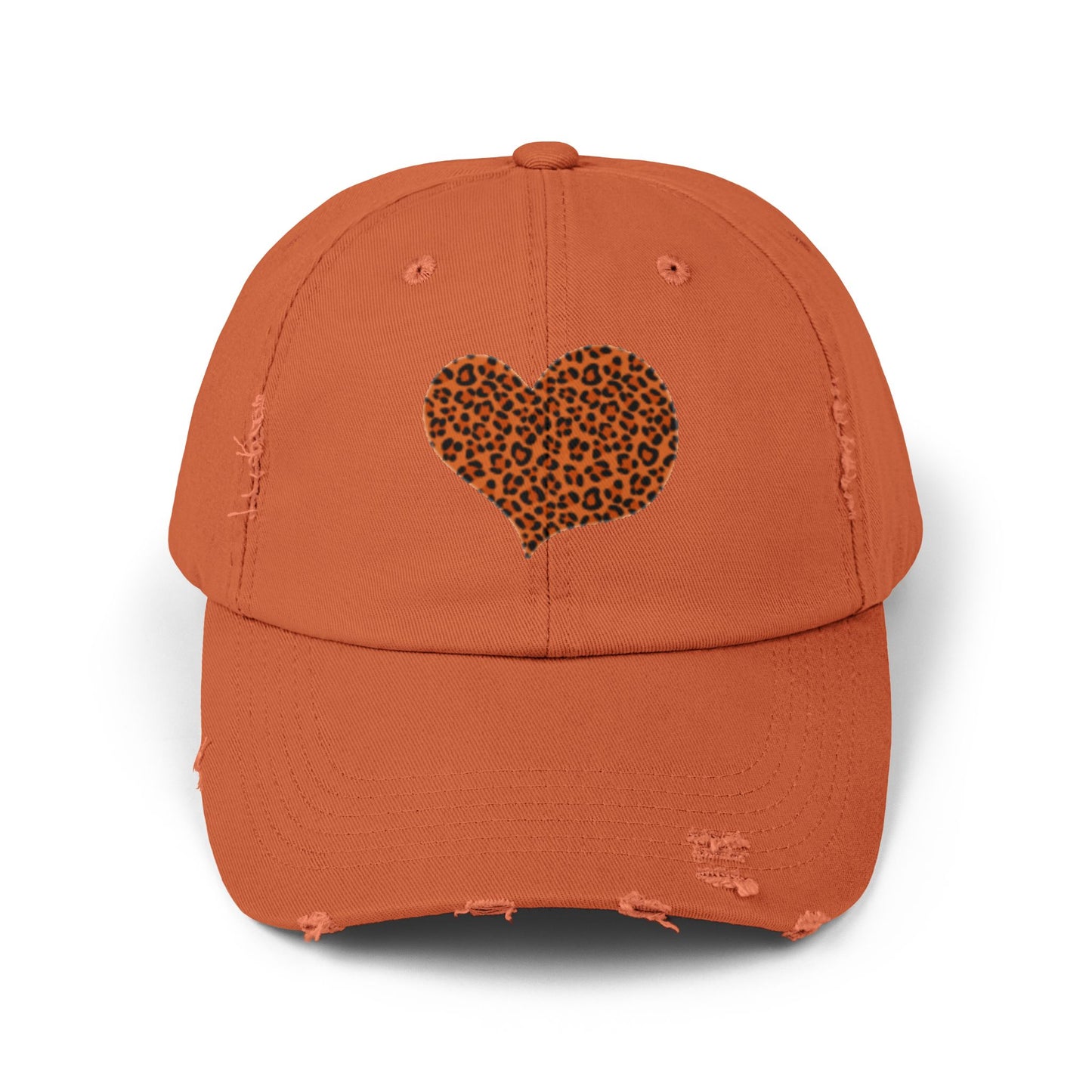 Gorra unisex con estampado de leopardo y corazón: un accesorio informal de moda para cualquier ocasión. 