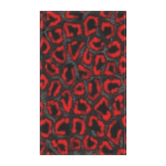 Paños de cocina con estampado de leopardo rojo intenso: decoración de cocina elegante para amantes de la vida silvestre 