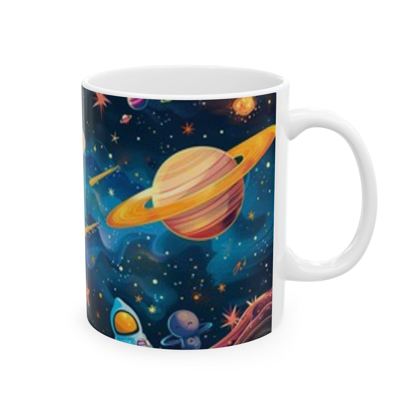 Cosmic Dreams Ceramic Mug - 11oz & 15oz - Space-Themed Coffee Cup for Astronomers & Science Lovers
