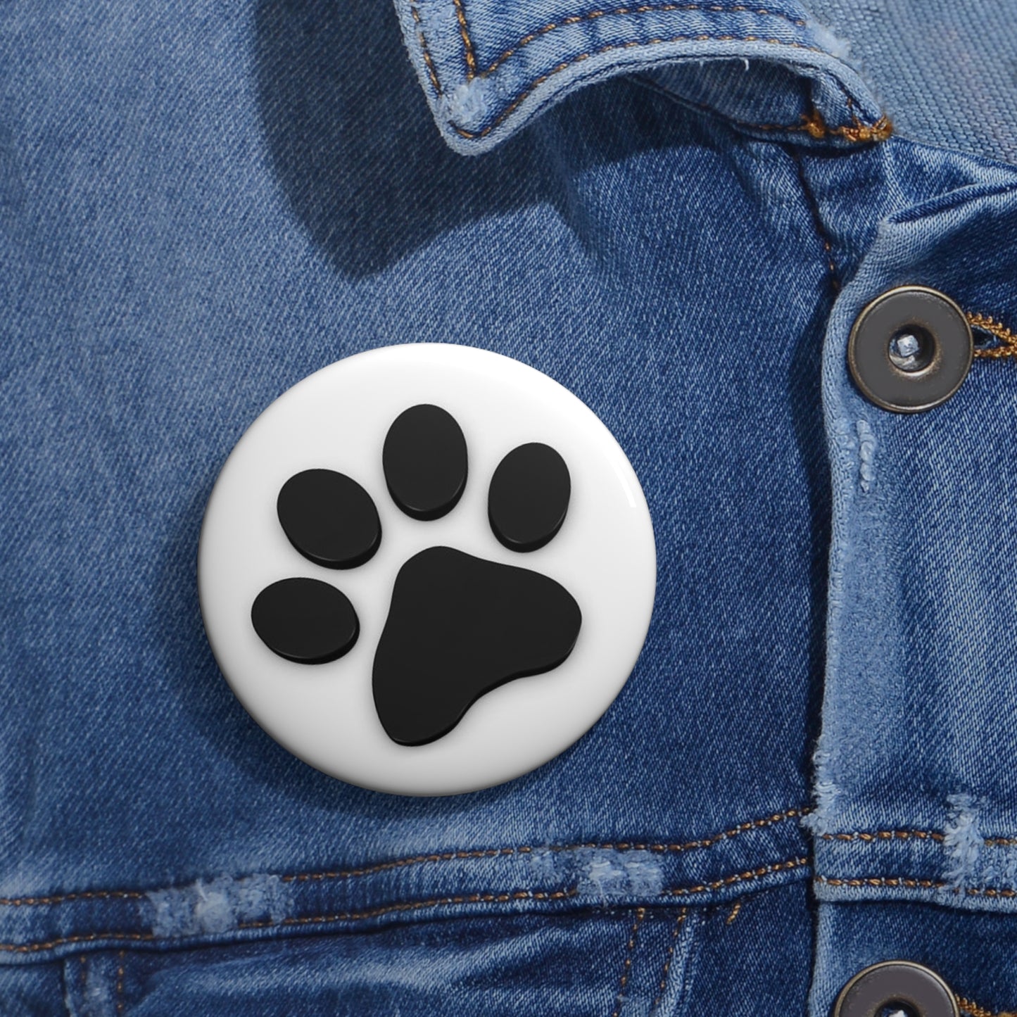 Botones de pin personalizados con huella de perro