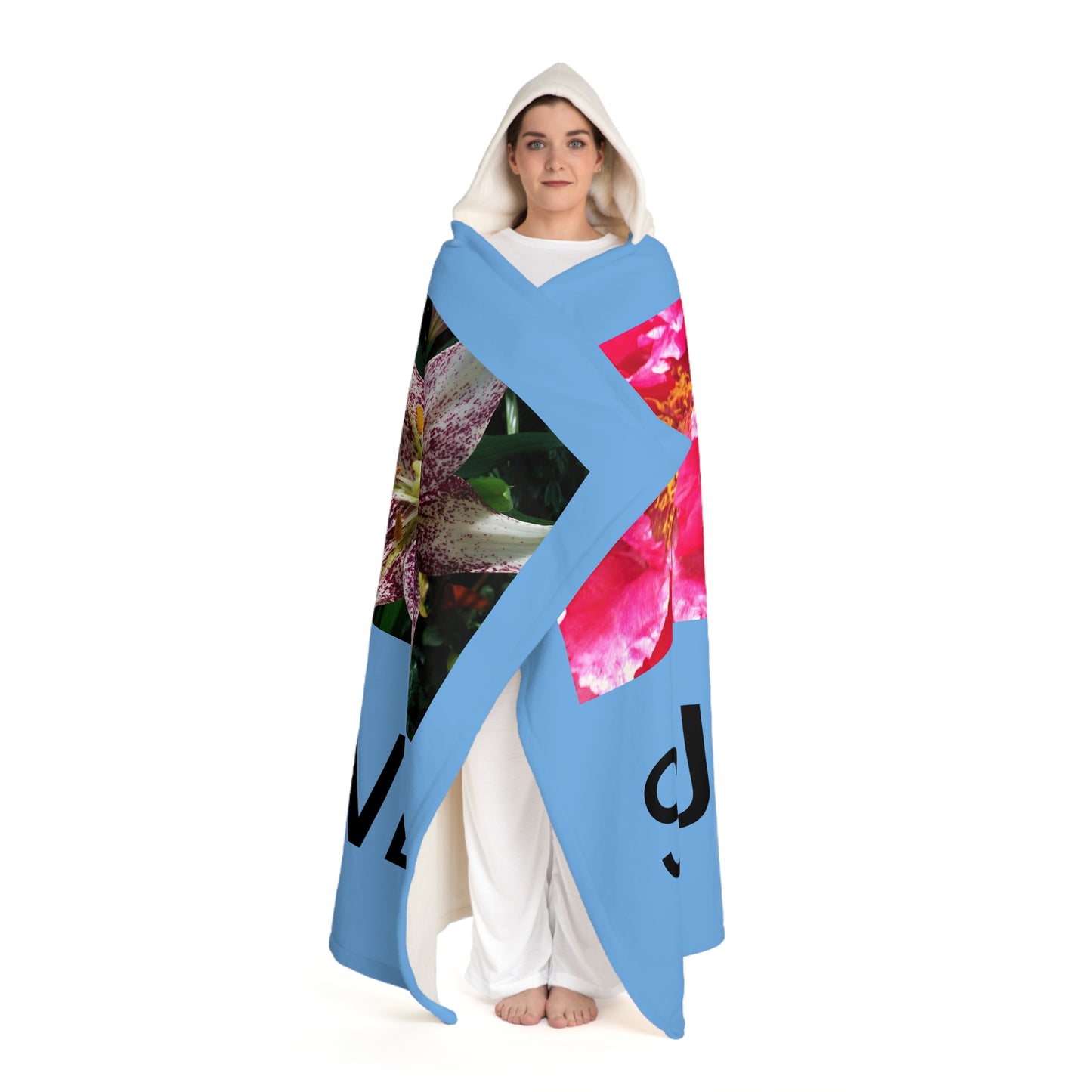 Hooded Sherpa Fleece Blanket
