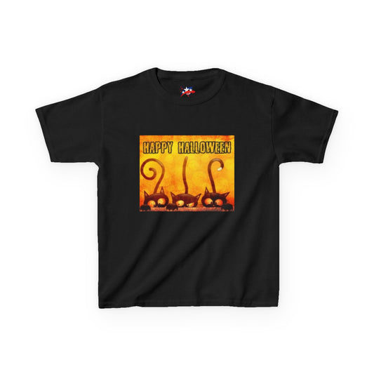 Happy Halloween Black Cat Pumpkin Youth Heavy Cotton T-shirt I love this T-shirt!