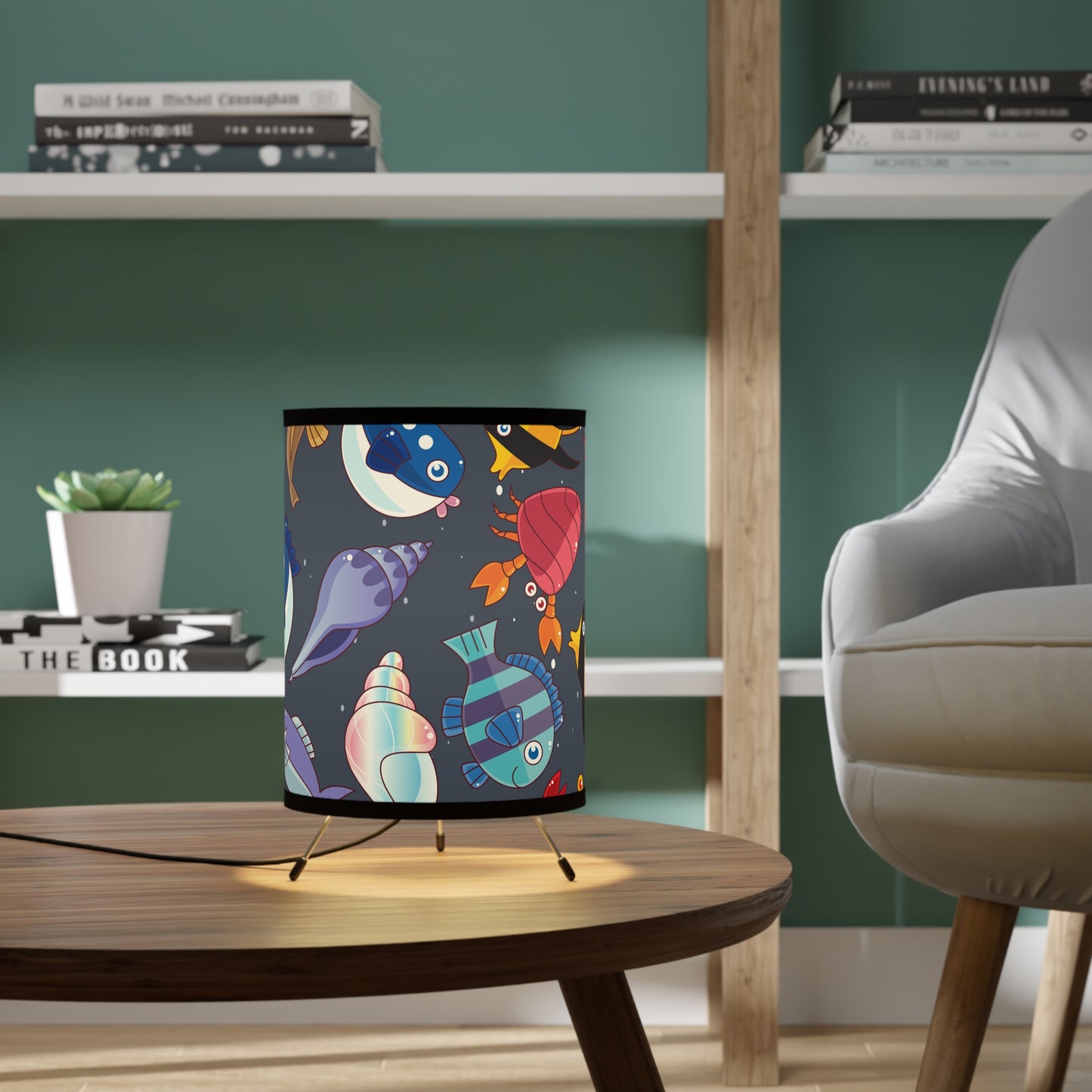 Tripod Lamp US\CA plug Ocean Animals