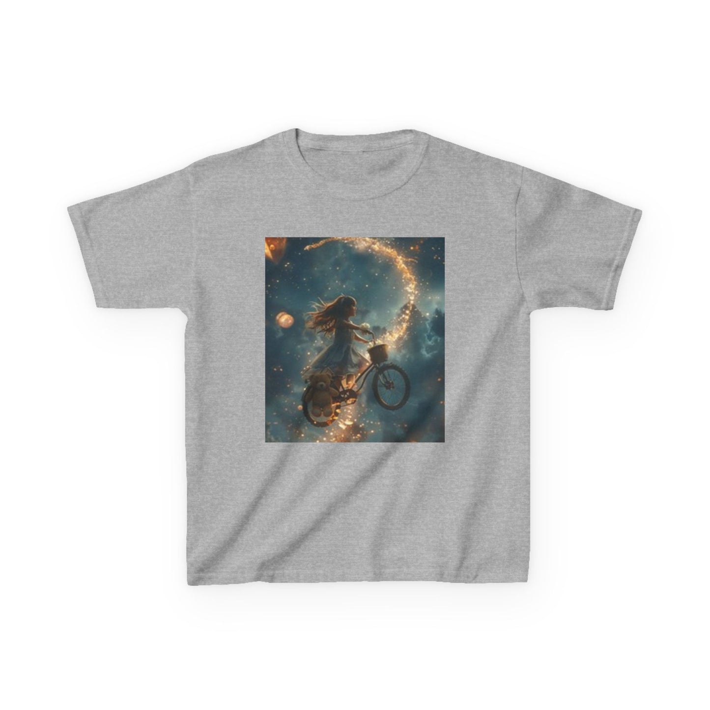 T-shirt enfant Aventure cosmique - Motif vélo spatial