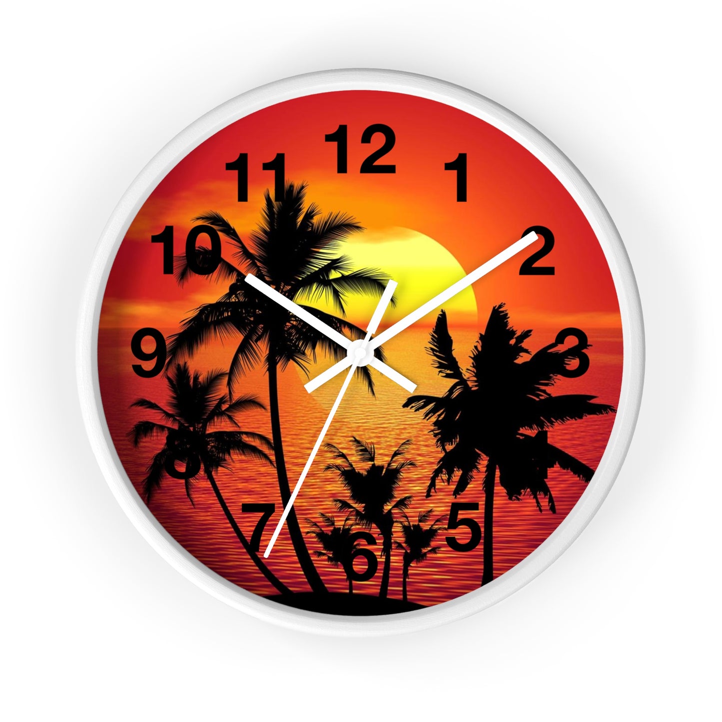 Horloge murale Beau coucher de soleil