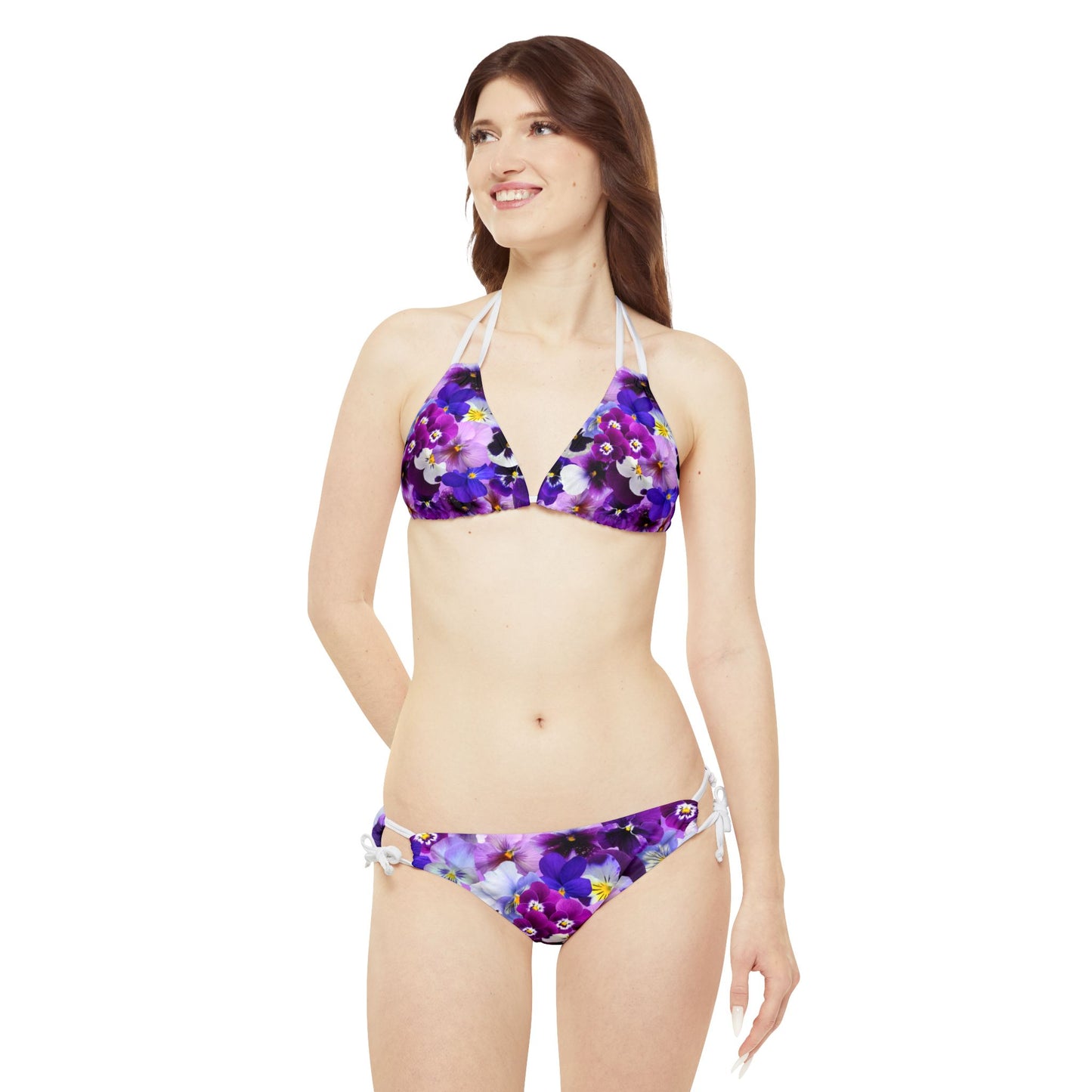 Bikini Set Purple Flowers Looking Fabulous at Cala Mariolu Italy Wow I Love this place!