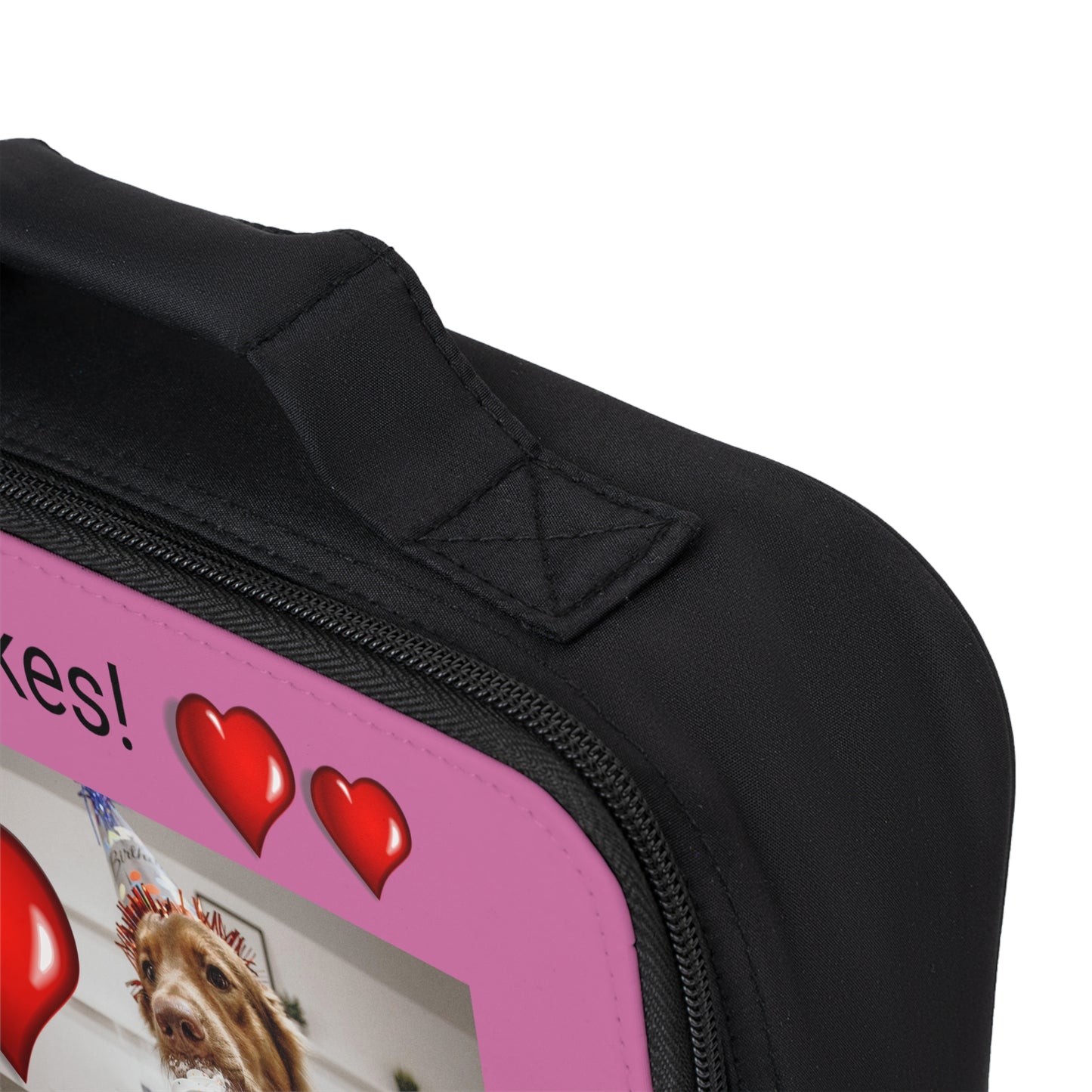 Lunch Bag Cupcake Heart Dog Eating Cupcake