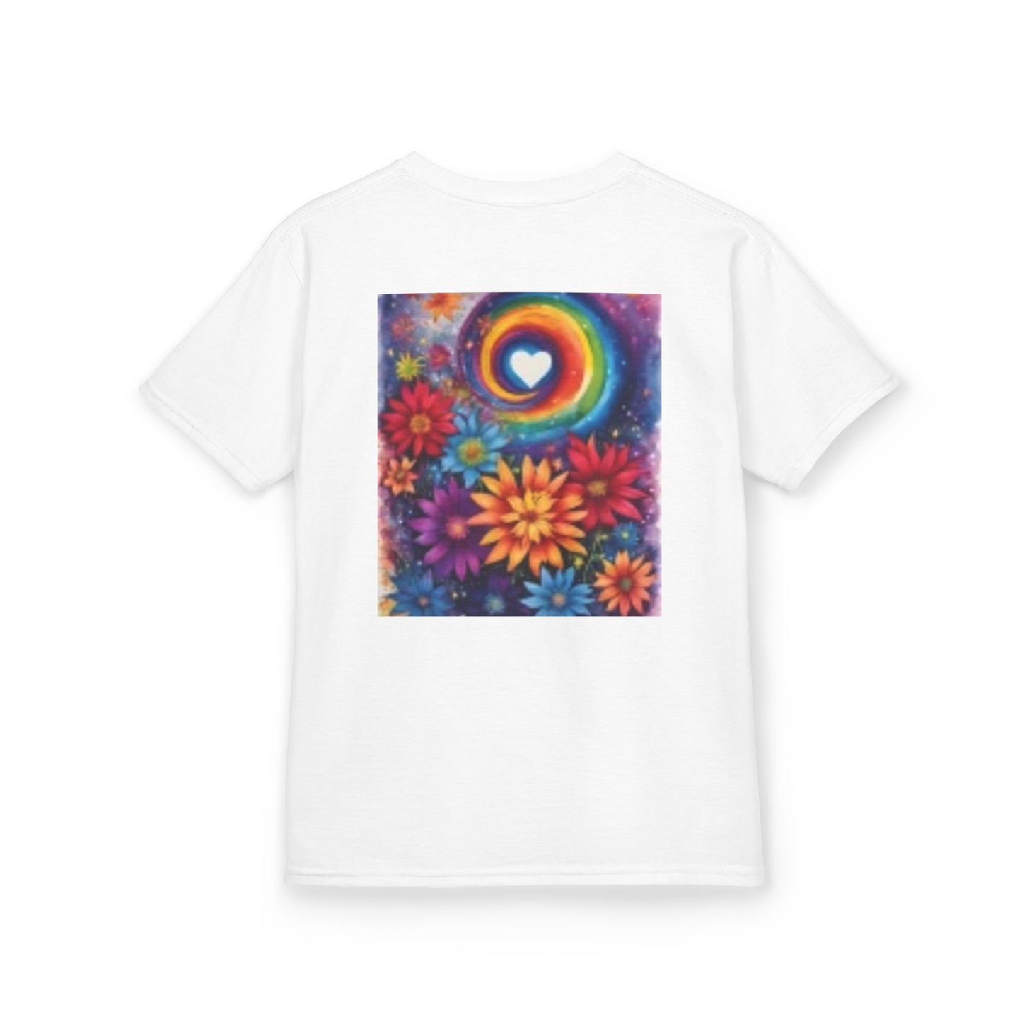 T-shirt d'aventure pour enfants avec motif cœur et souris colorés