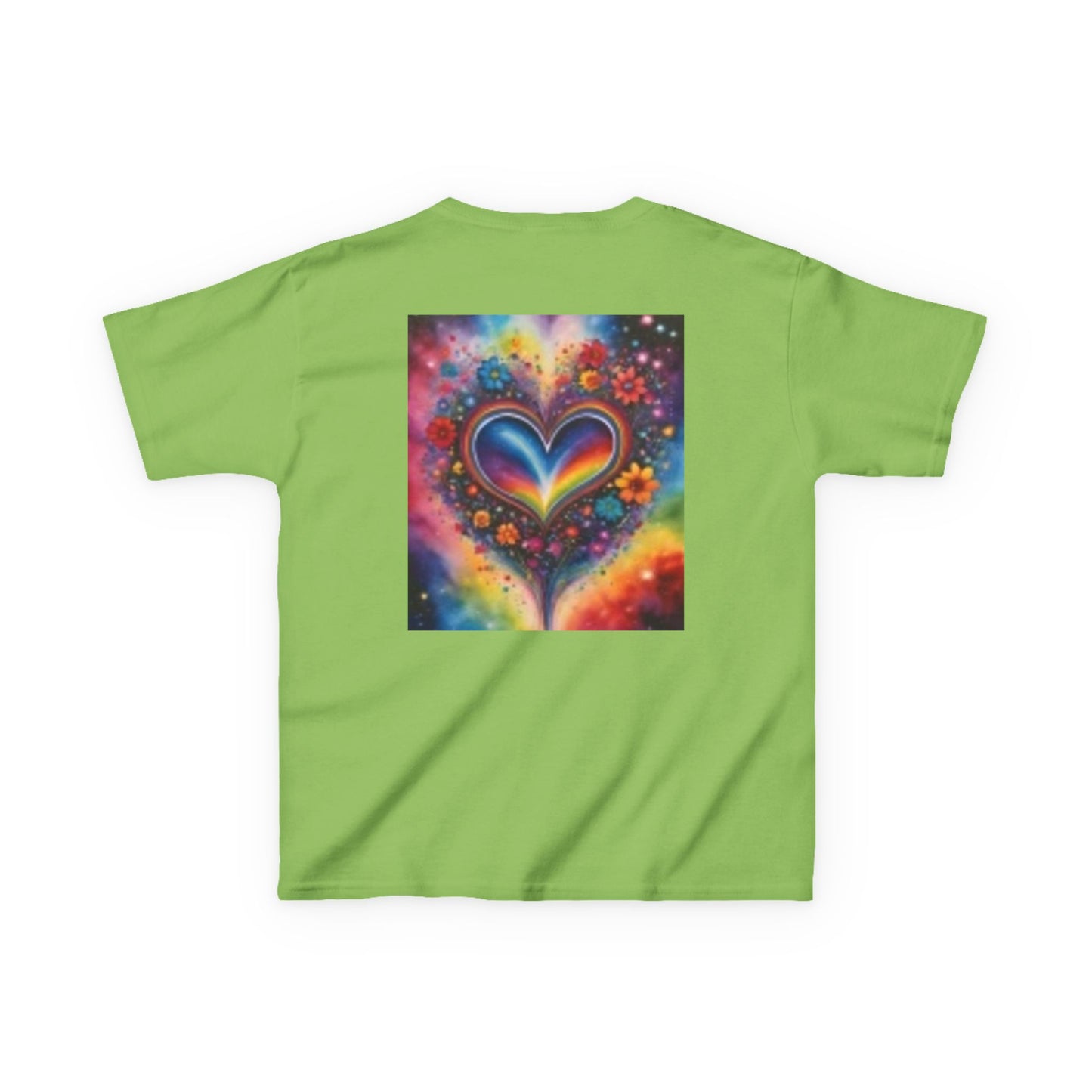 T-shirt en coton épais™ pour enfants avec motif singe amusant et cœur coloré 