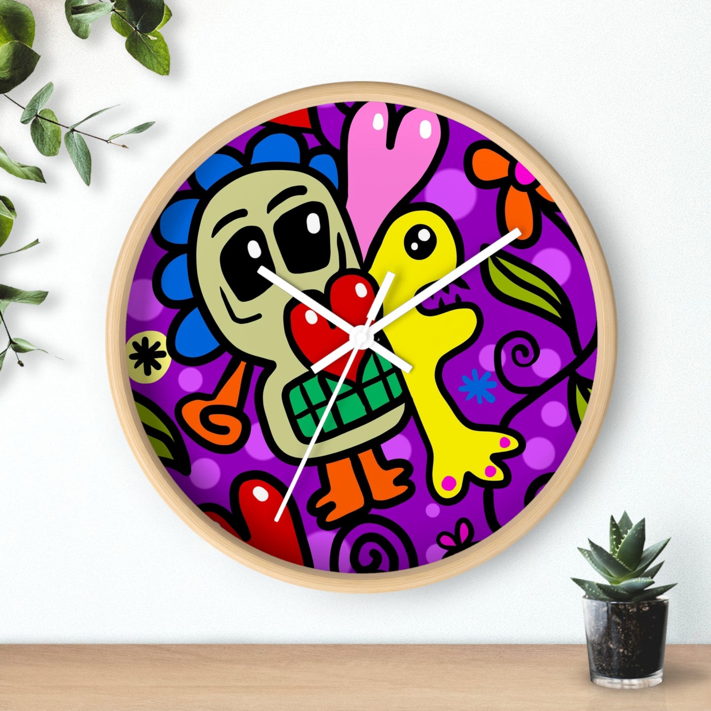 Reloj de pared de dibujos animados divertidos
