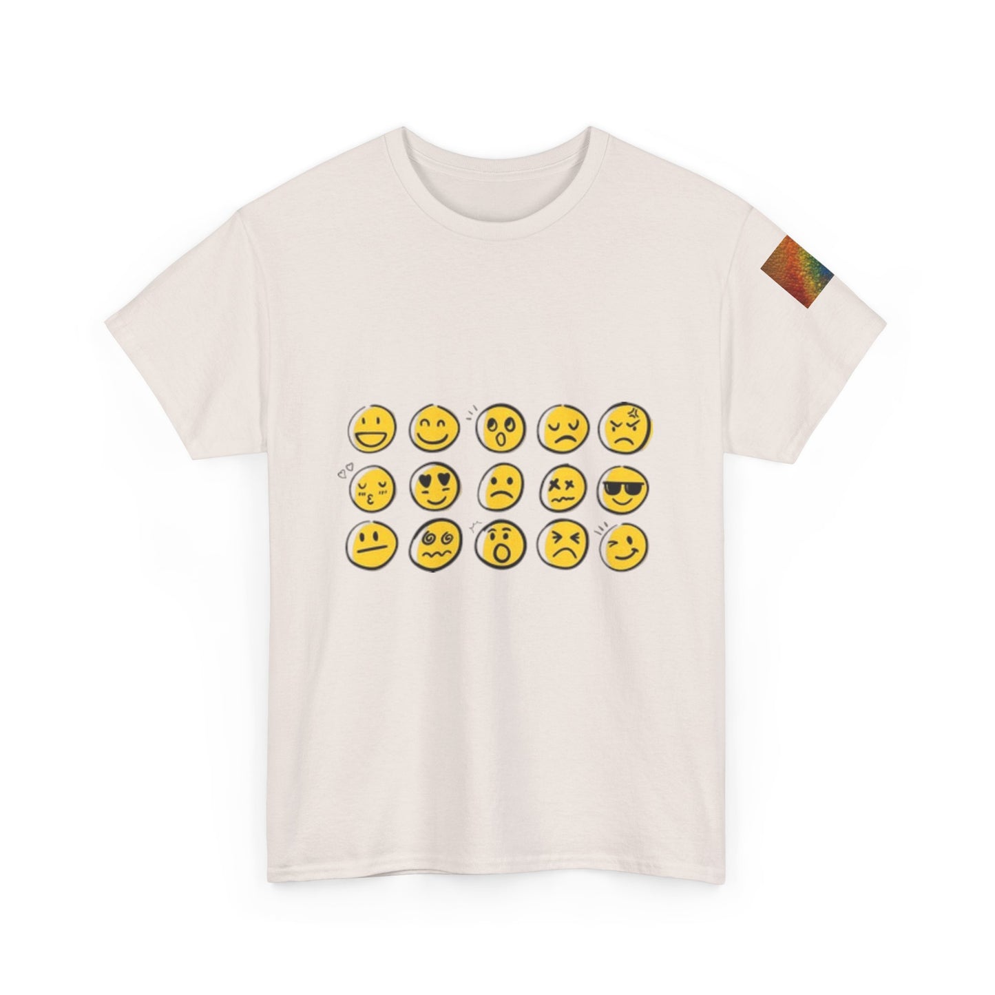 Playful Emoji & Monster Graphic Tee for Fun Lovers