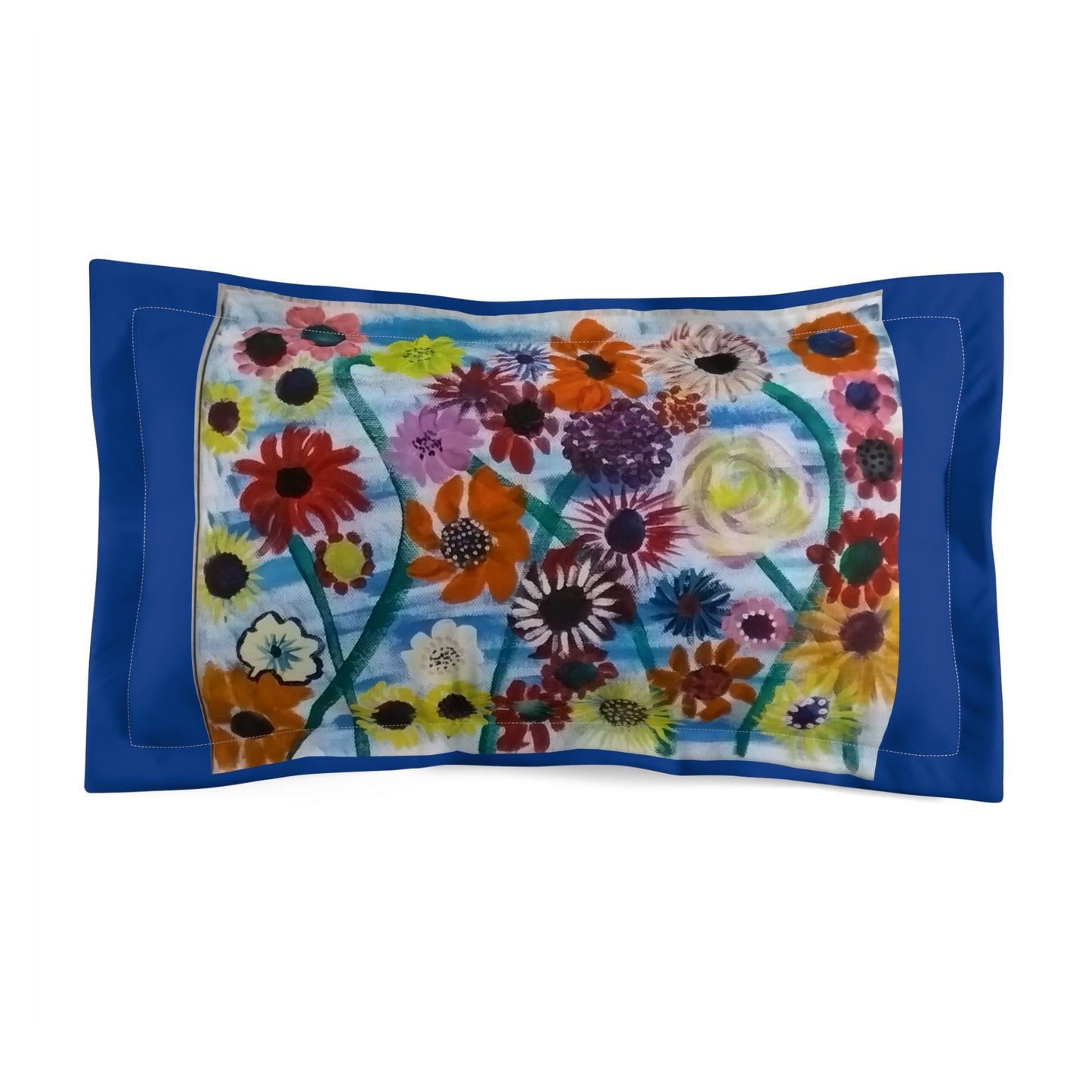 Pillow Sham King Size Flower Garden
