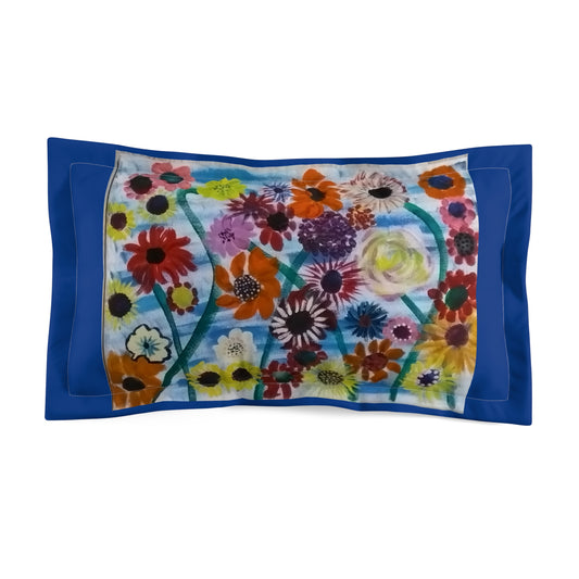 Pillow Sham King Size Flower Garden