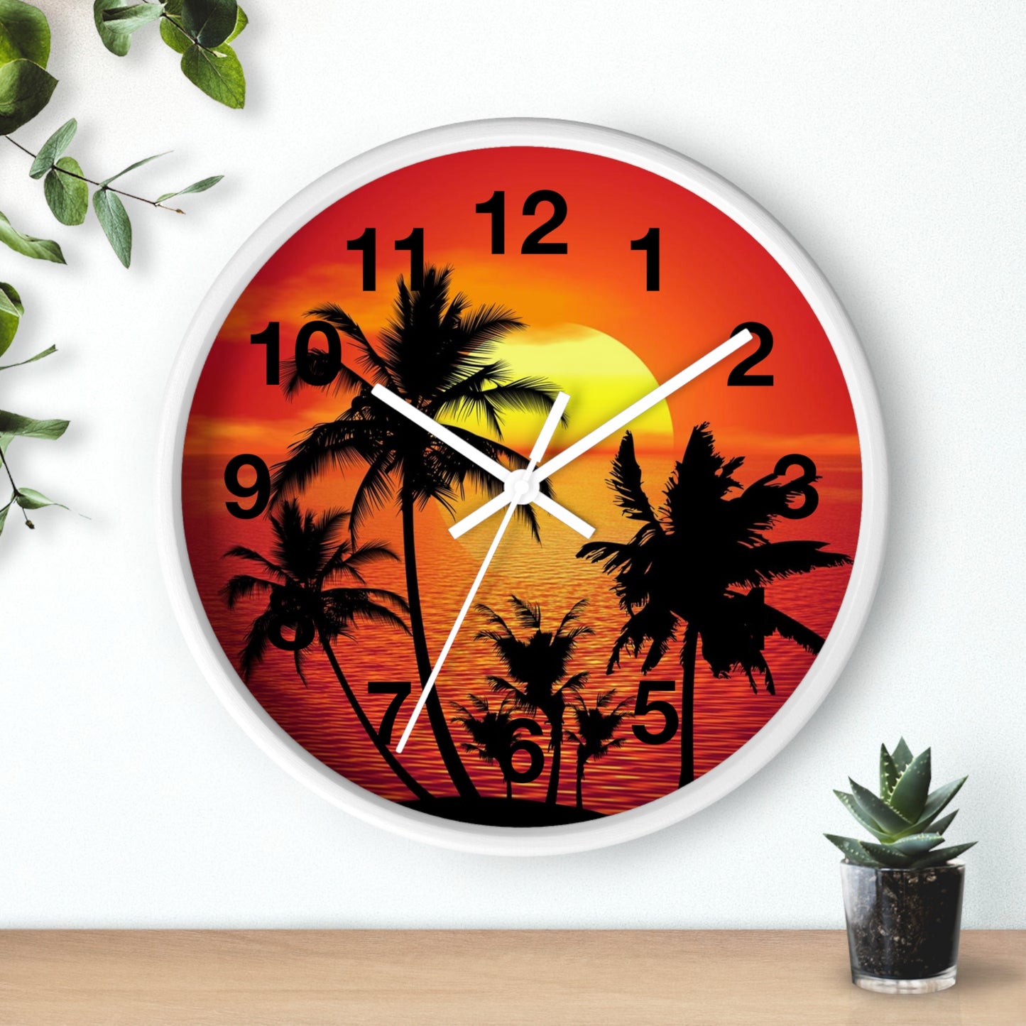 Horloge murale Beau coucher de soleil