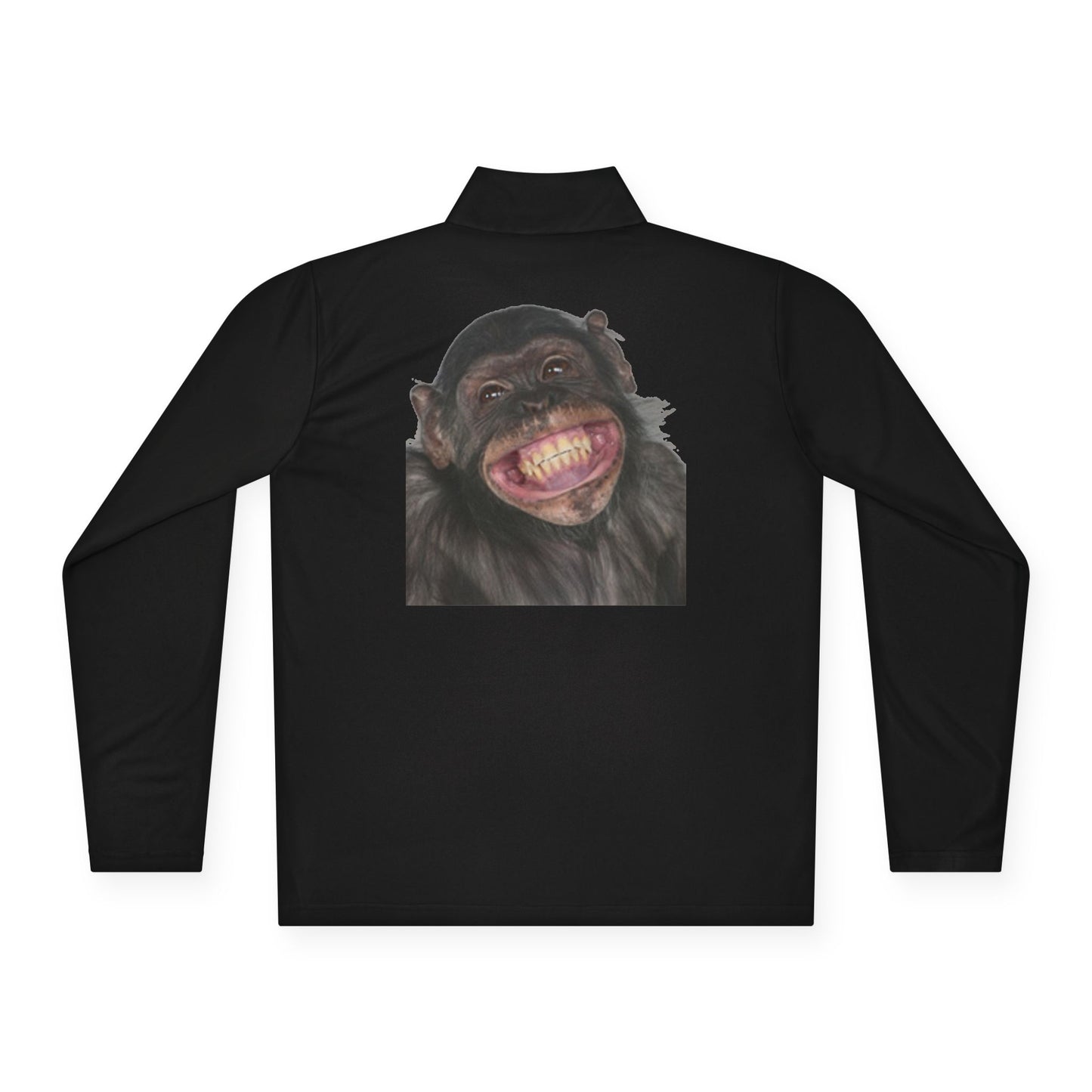Happy Smiling Monkey Graphic Unisex Quarter-Zip Pullover