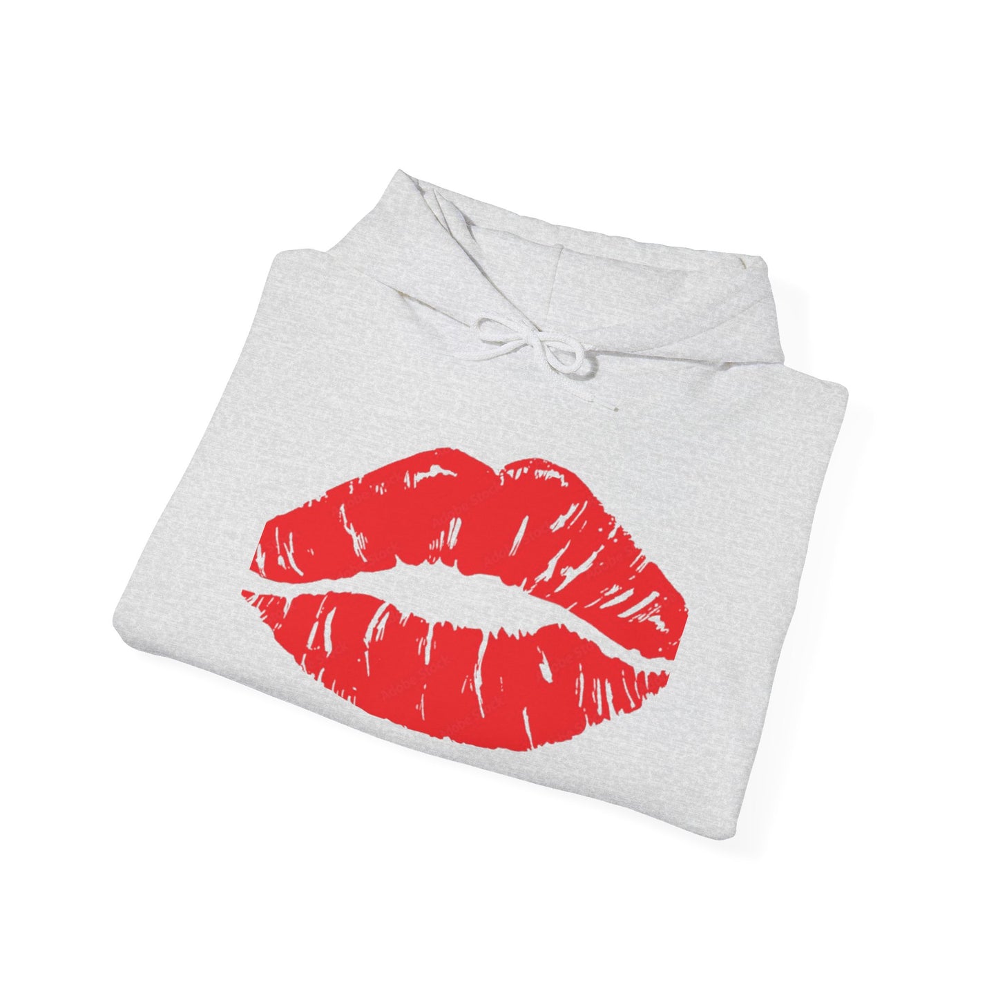 Hooded Sweatshirt Retro Beautiful Woman Red Lips