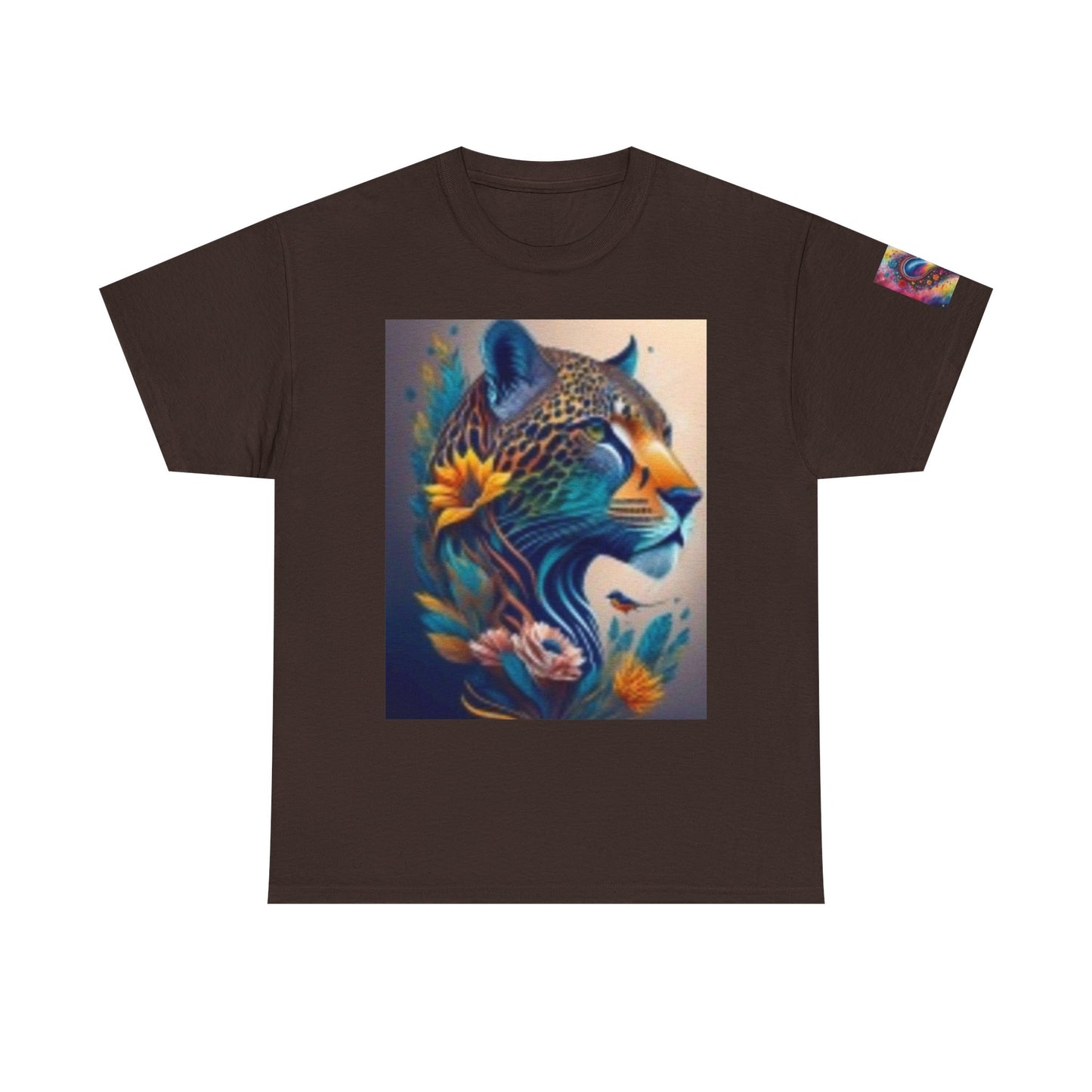 Vibrant Jungle Art Unisex Heavy Cotton Tee - Nature Inspired Graphic Shirt