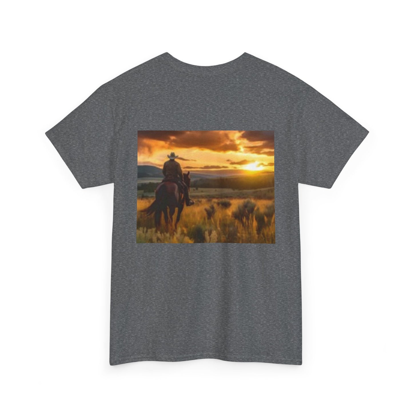 Handsome Cowboy with Muscles Chest Unisex Heavy Cotton Tee