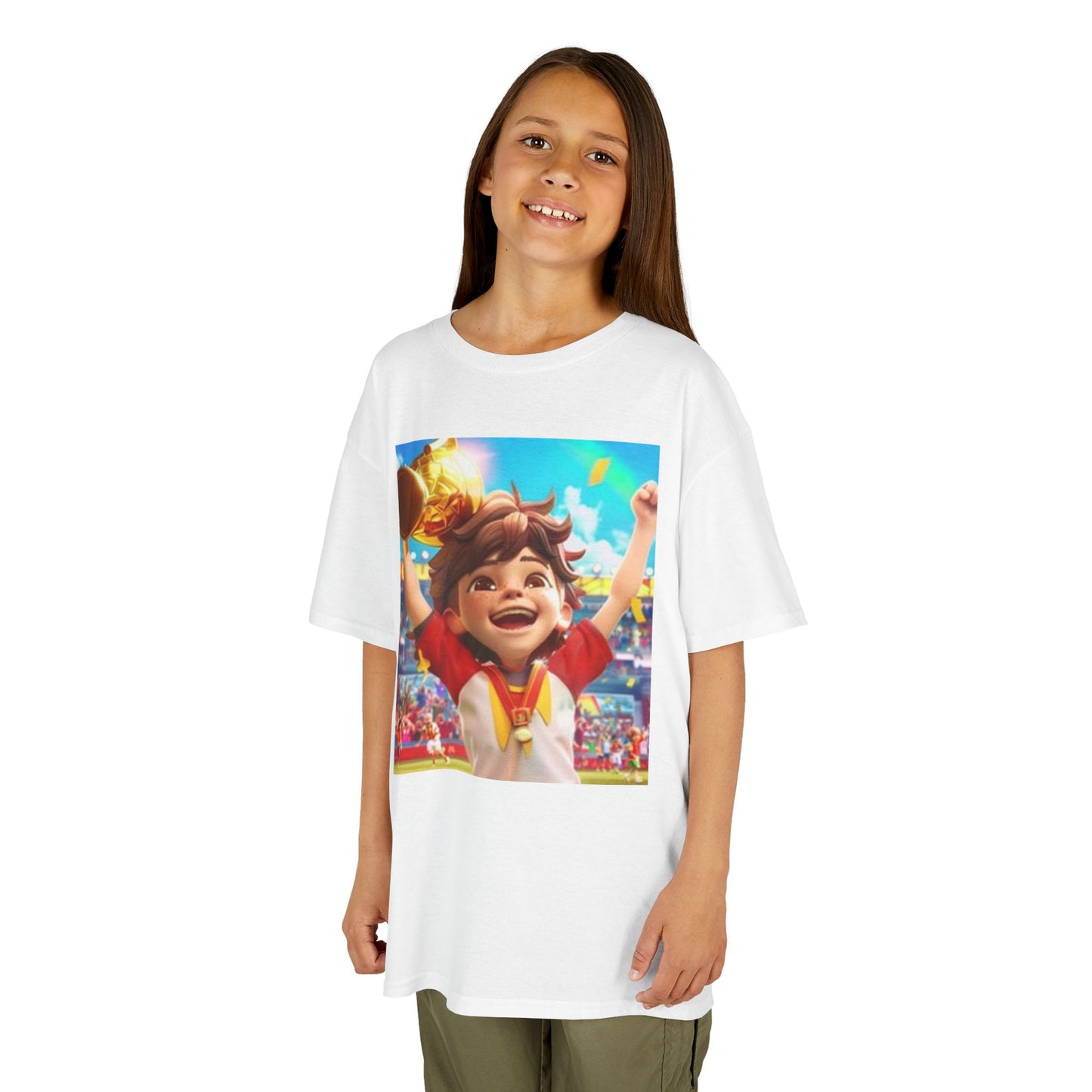 Children's T-shirt Boy Won Trophy Very Happy!