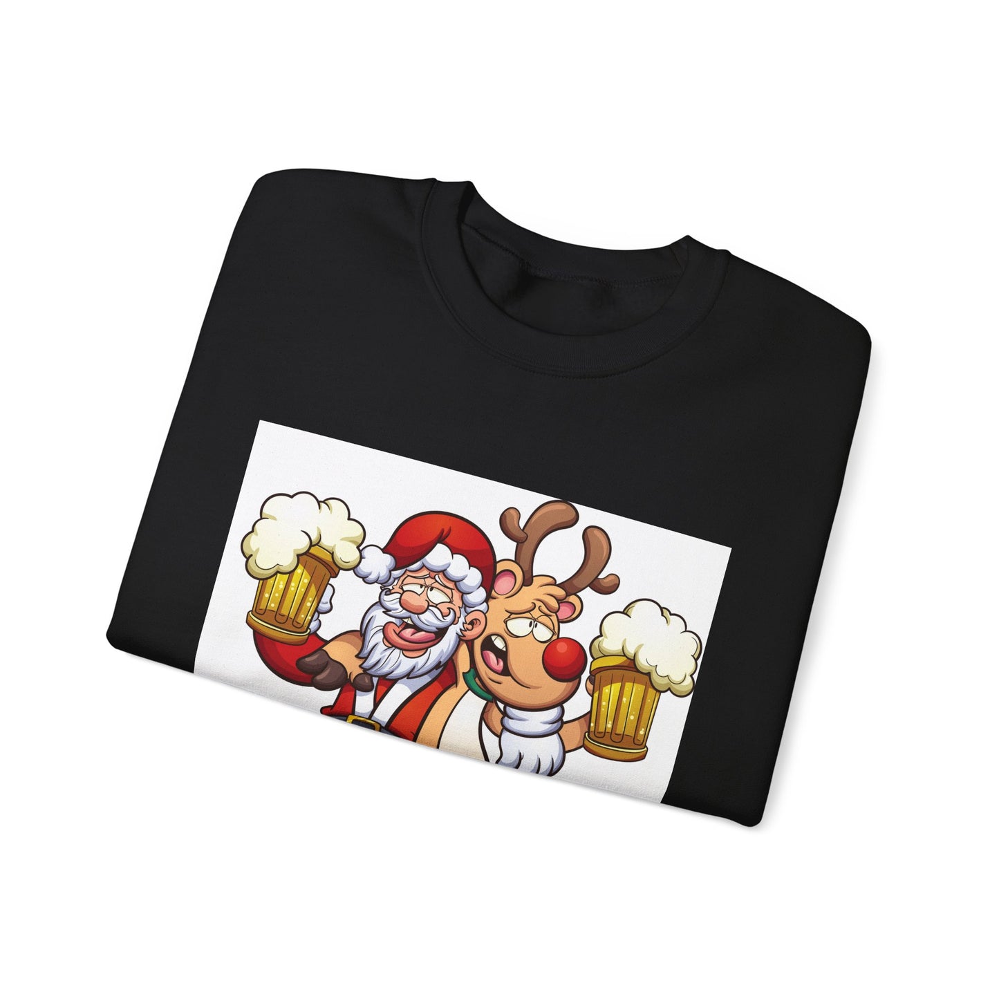 Sweatshirt Santa Claus Reindeer drinking beer 🍺