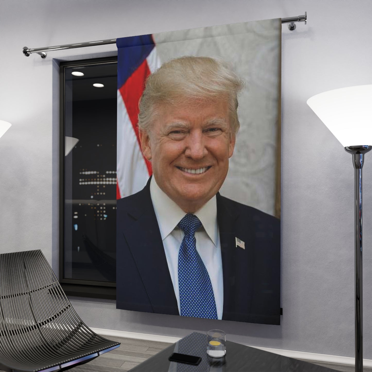 Rideaux de fenêtre 50"x 84" (1 pièce) Président Donald J Trump