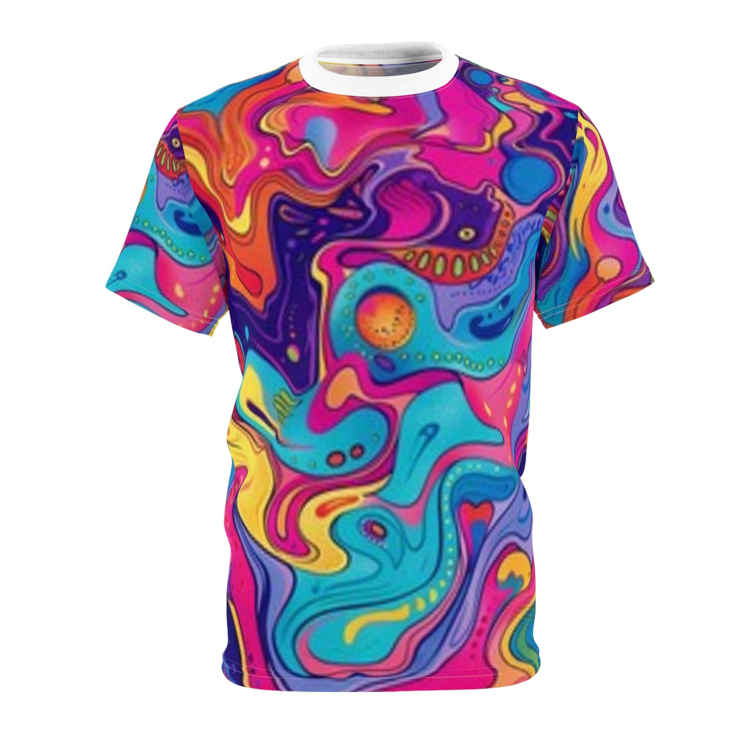 Haut de pyjama abstrait et vibrant – Chemise psychédélique colorée pour les âmes créatives