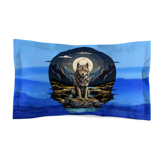 Taie d'oreiller en microfibre Wolf Moon – Une parure de lit inspirée de la nature pour les amoureux des animaux 
