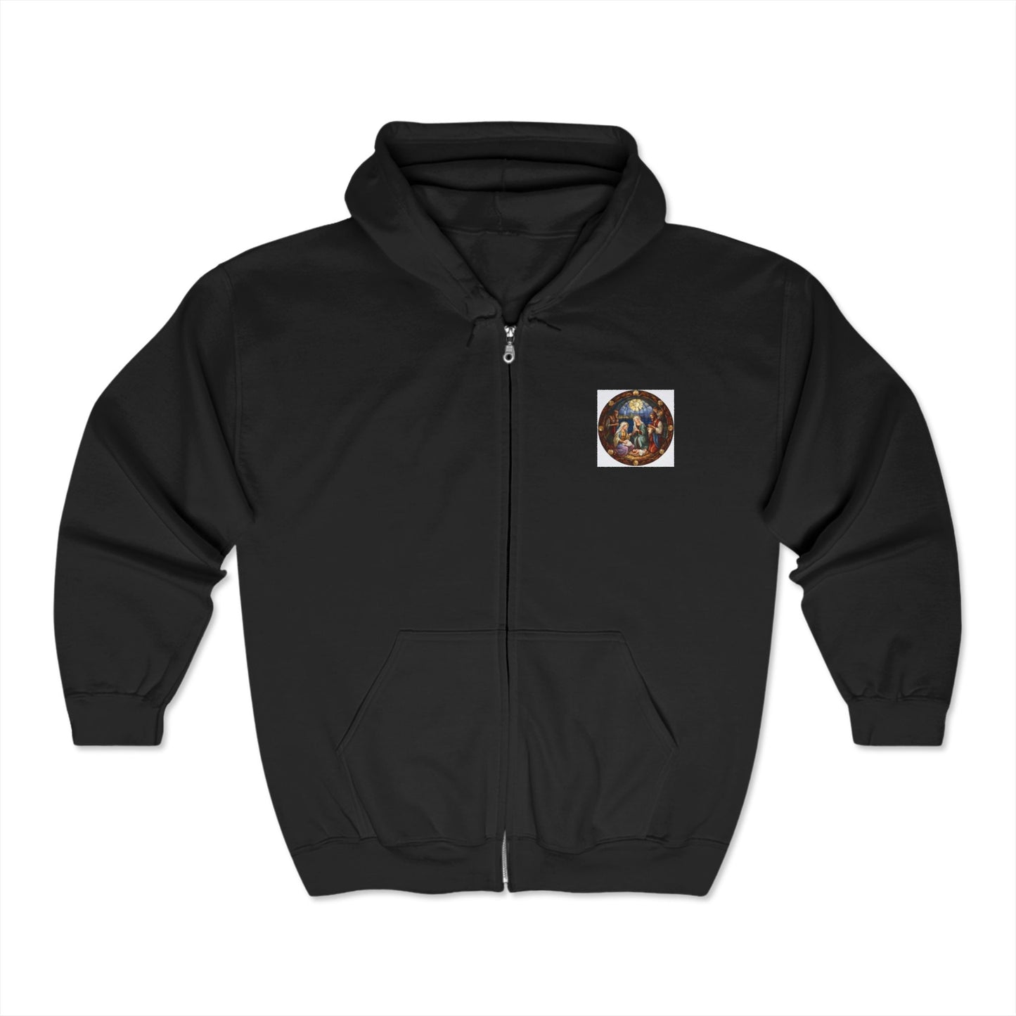 Sweat à capuche entièrement zippé Jésus