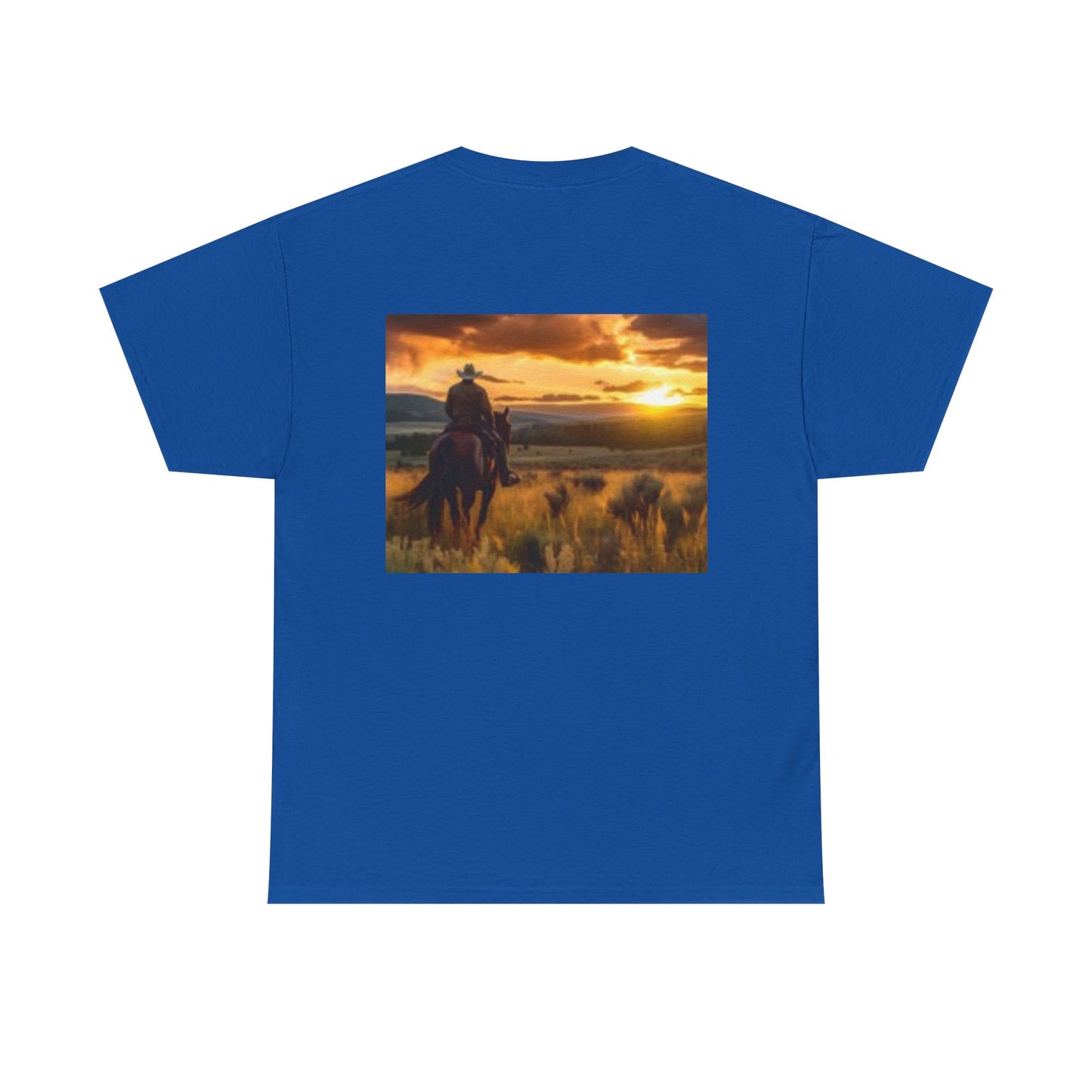 Handsome Cowboy with Muscles Chest Unisex Heavy Cotton Tee