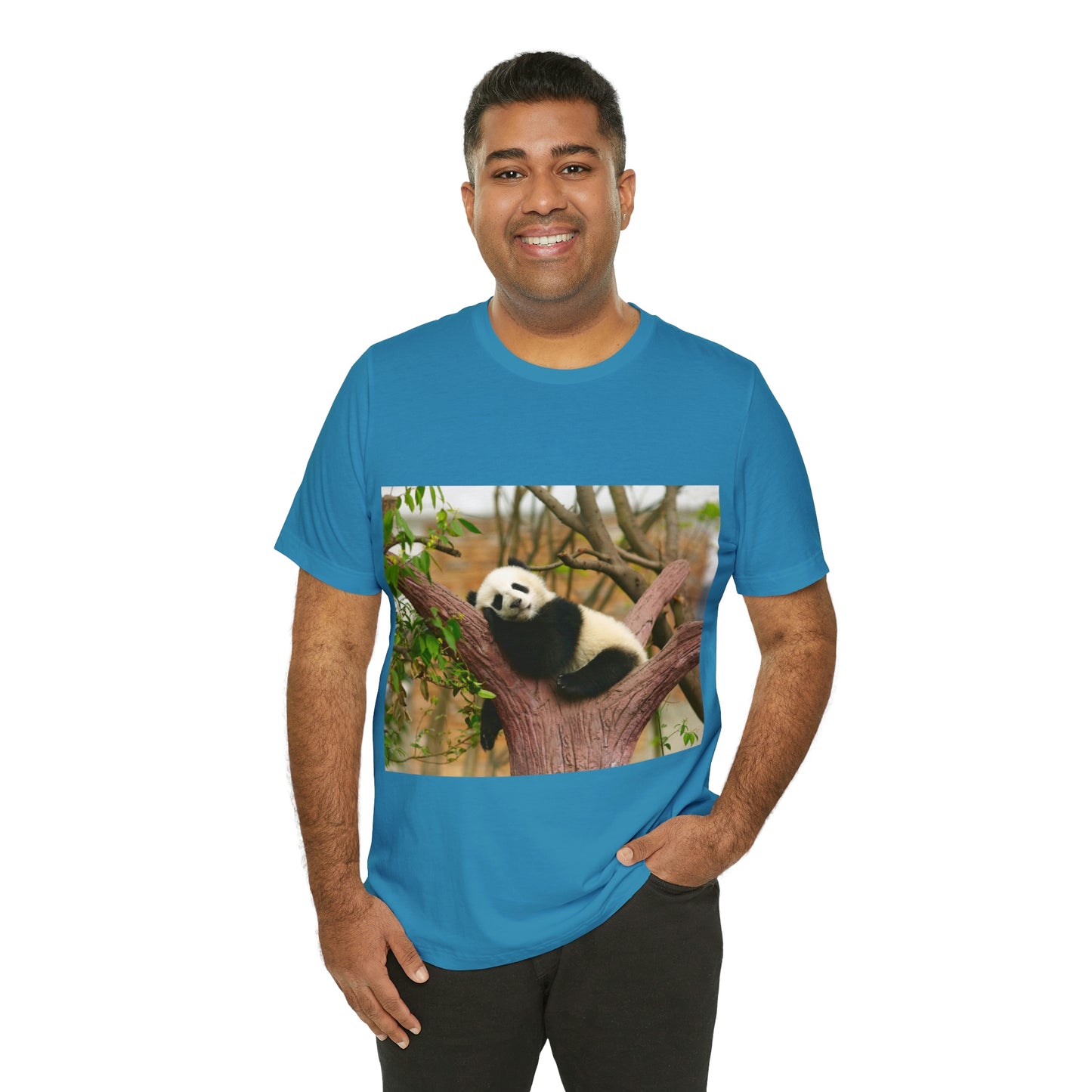 Camiseta de manga corta unisex con diseño de oso panda. Siéntete cómodo y acogedor al viajar a Canadá