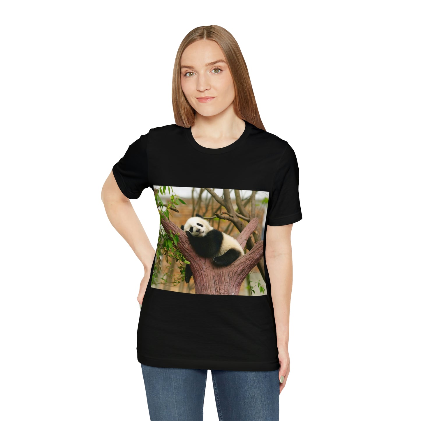 Camiseta de manga corta unisex con diseño de oso panda. Siéntete cómodo y acogedor al viajar a Canadá