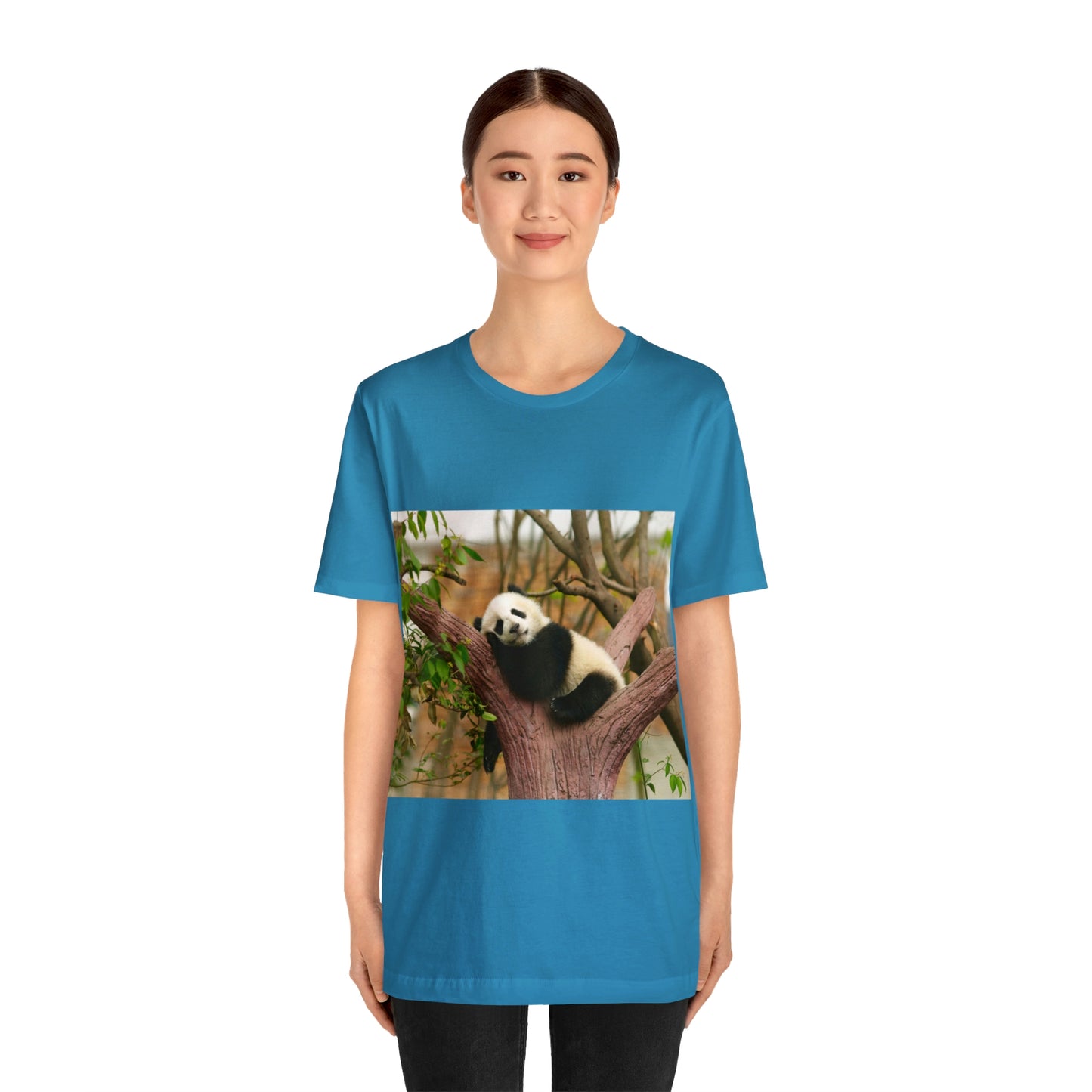 Camiseta de manga corta unisex con diseño de oso panda. Siéntete cómodo y acogedor al viajar a Canadá