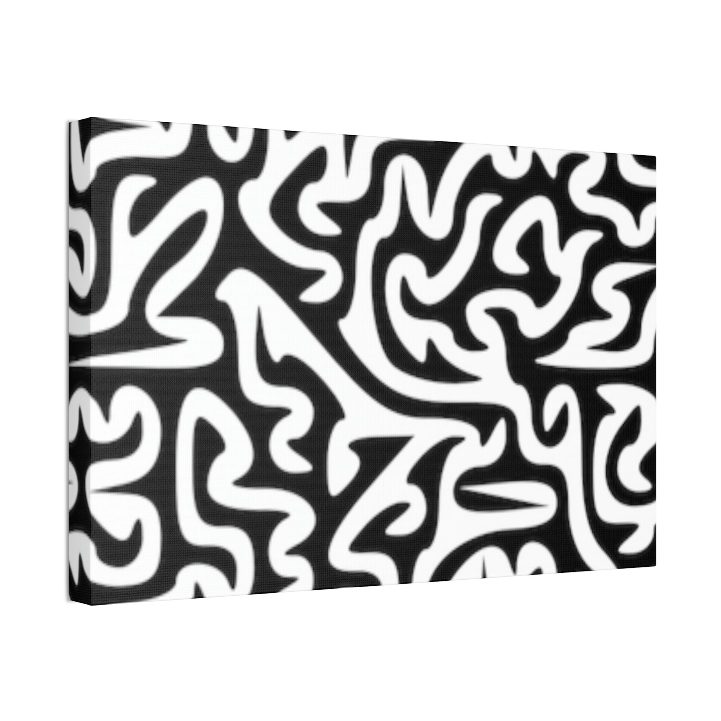 Black White Maze Canvas Stretched, 1.5'' Love My Walls!