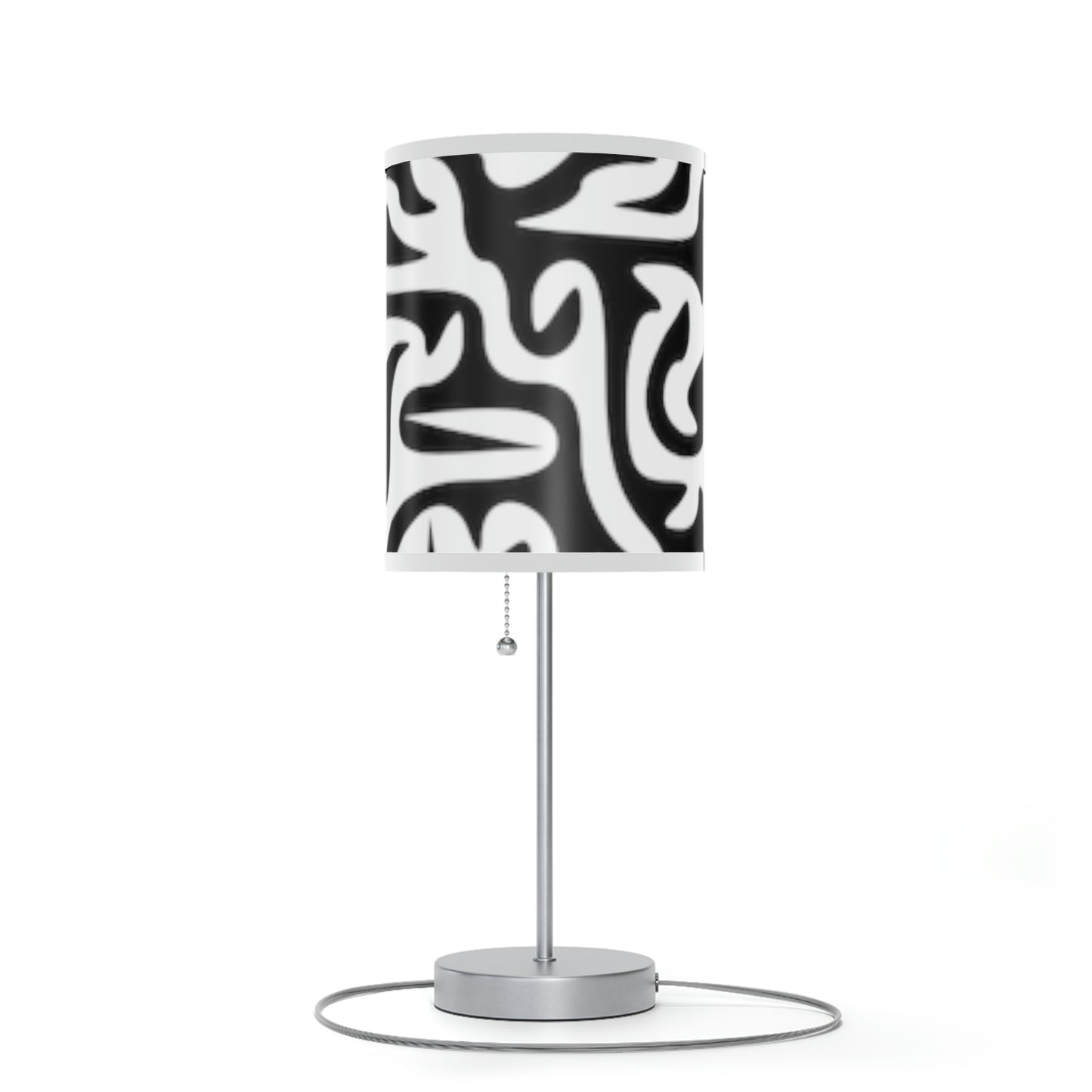 Lampe Maze noire et blanche sur pied, prise US|CA Chambre Bureau Salon CADEAU