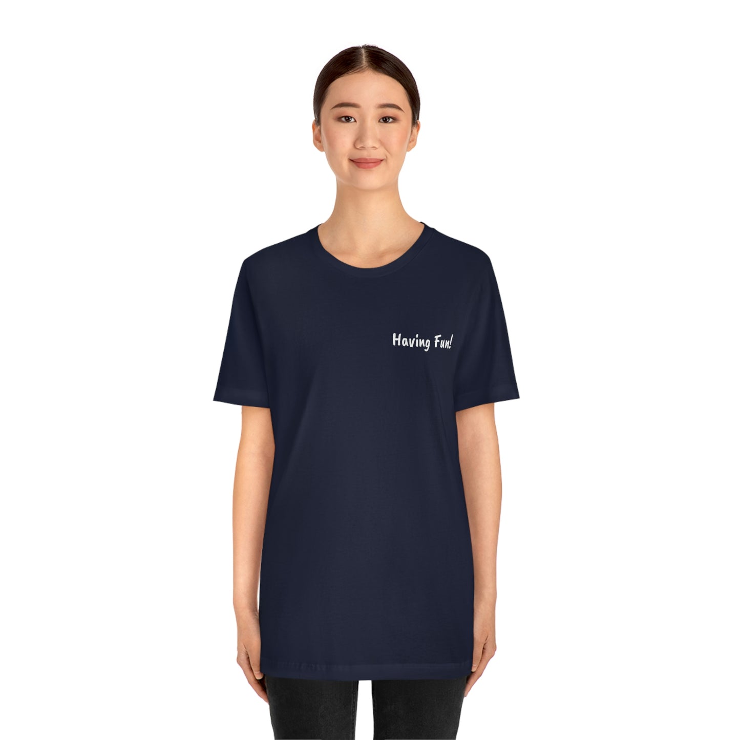 Sexy Girl in Red Unisex Jersey Short Sleeve T-shirt Racetrack Playing Pool Horse Races