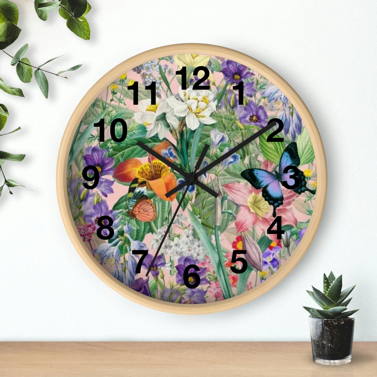 Butterfly Flower Garden Wall Clock Momma Want This Clock!