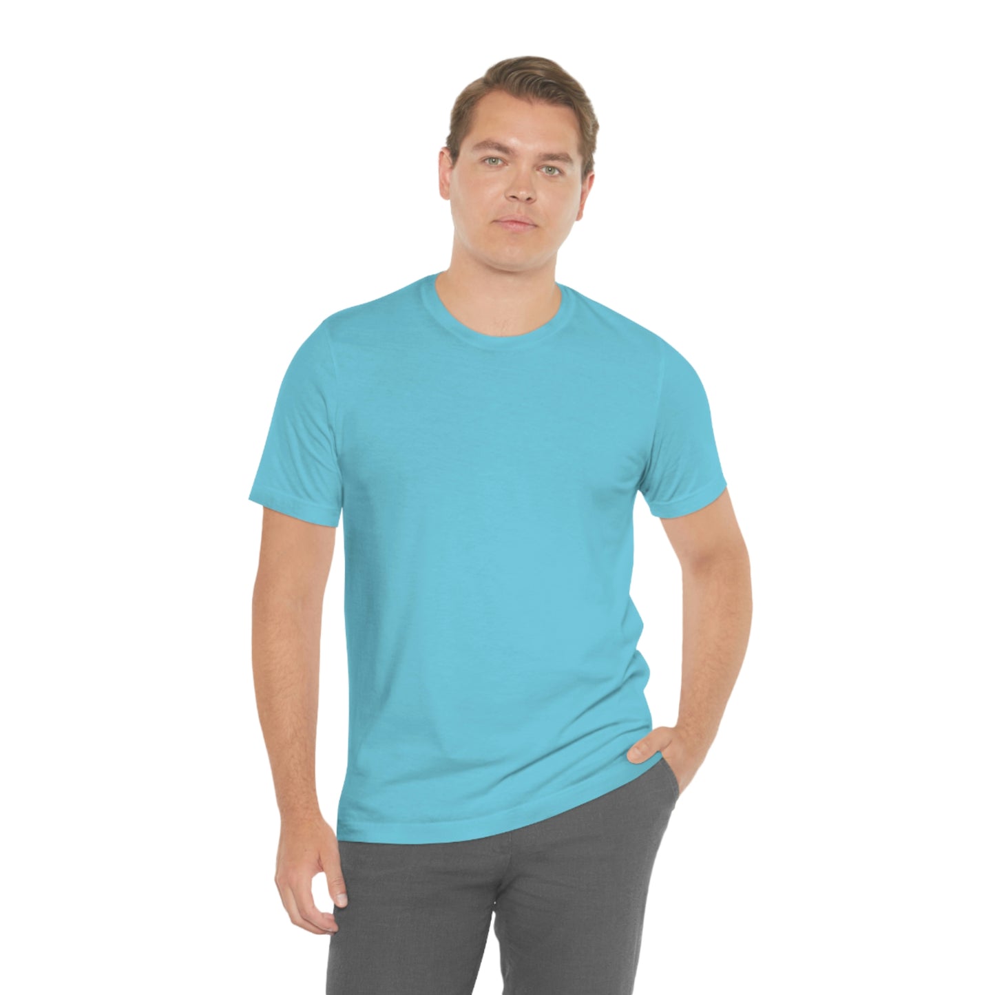 Just Think Unisex Jersey Short Sleeve T-shirt Work School Errands Shopping
