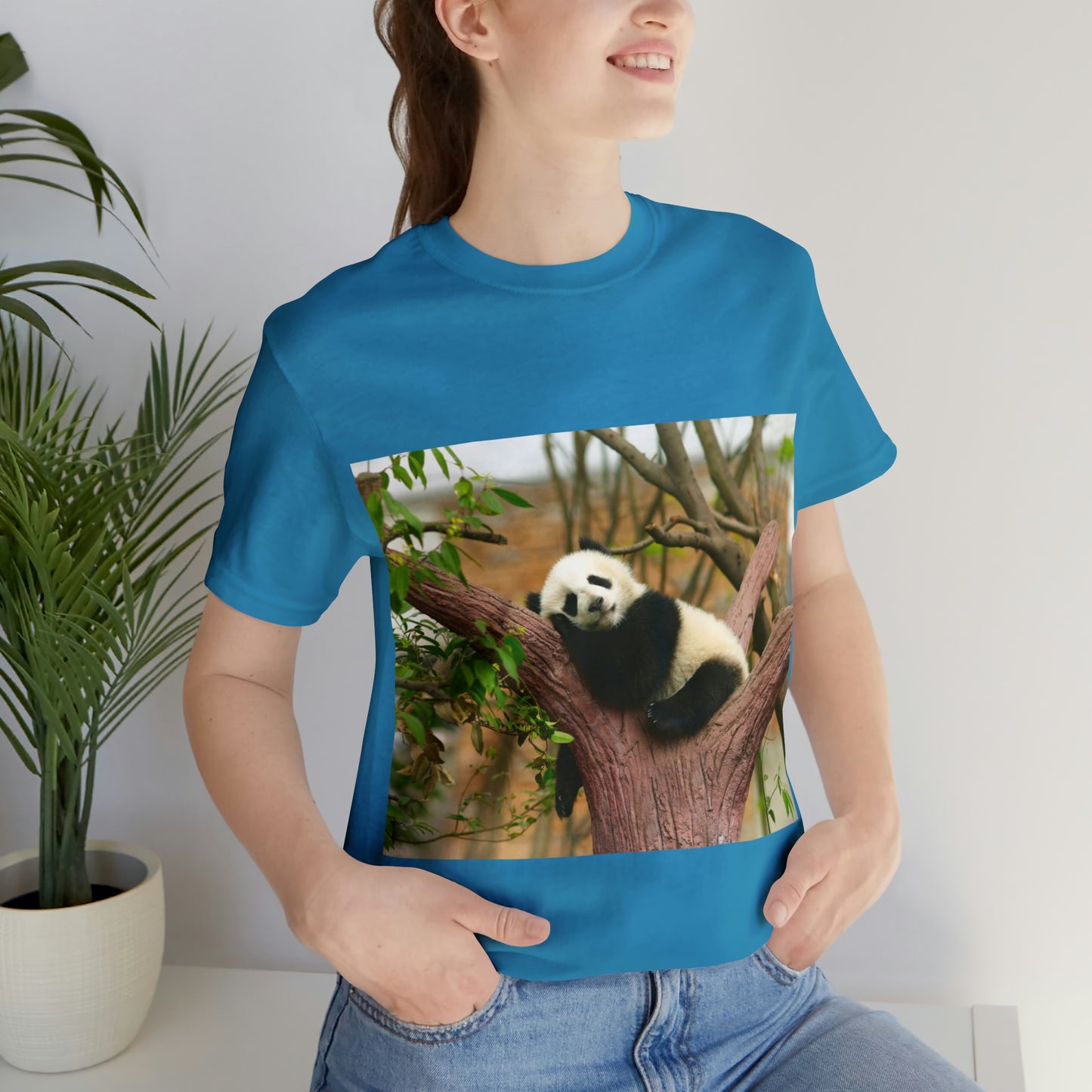 Camiseta de manga corta unisex con diseño de oso panda. Siéntete cómodo y acogedor al viajar a Canadá