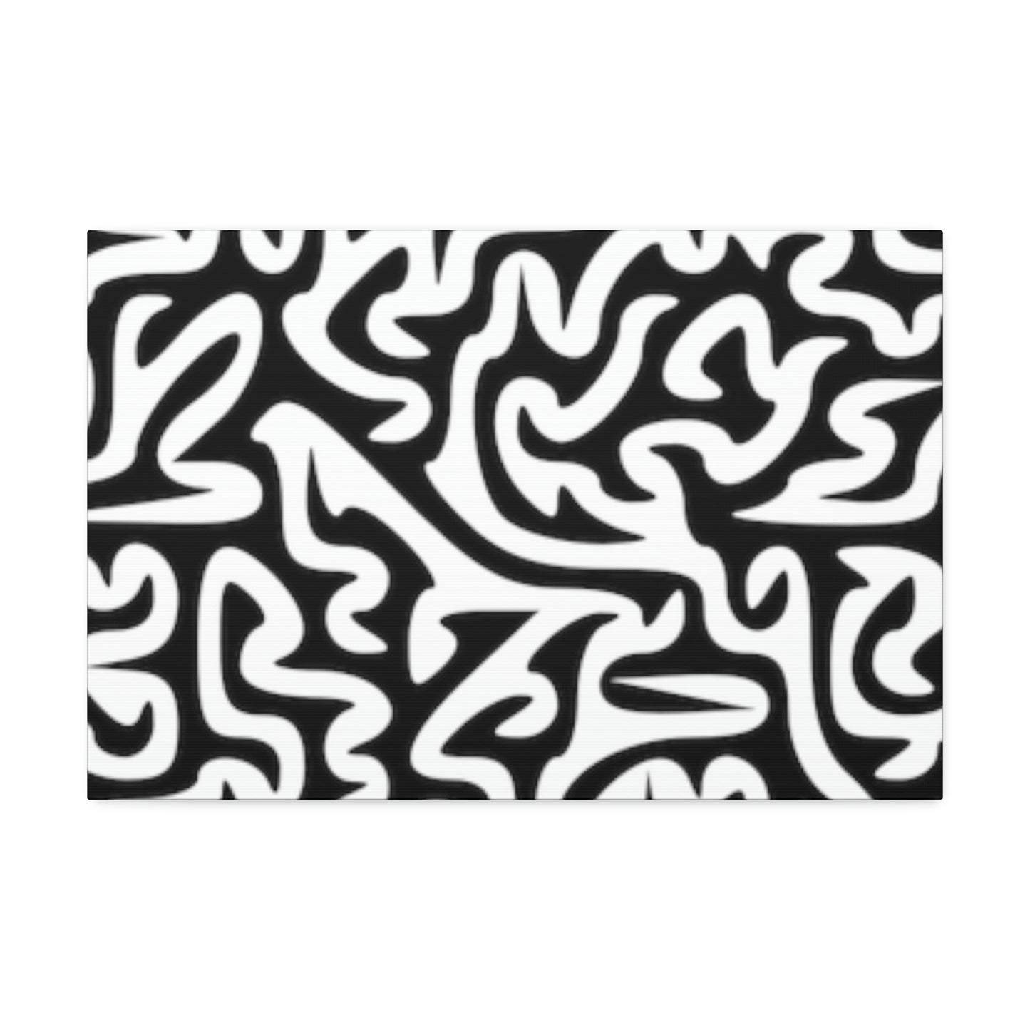 Black White Maze Canvas Stretched, 1.5'' Love My Walls!