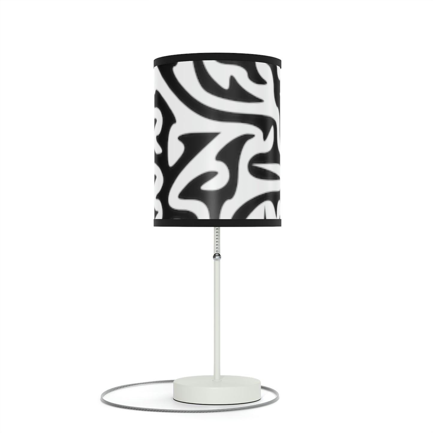 Lampe Maze noire et blanche sur pied, prise US|CA Chambre Bureau Salon CADEAU