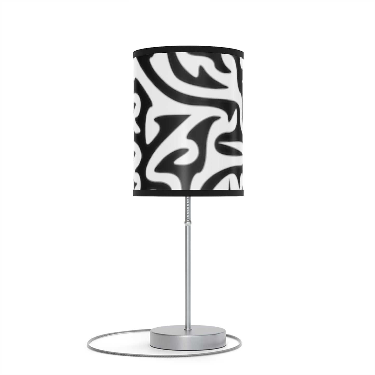 Lampe Maze noire et blanche sur pied, prise US|CA Chambre Bureau Salon CADEAU