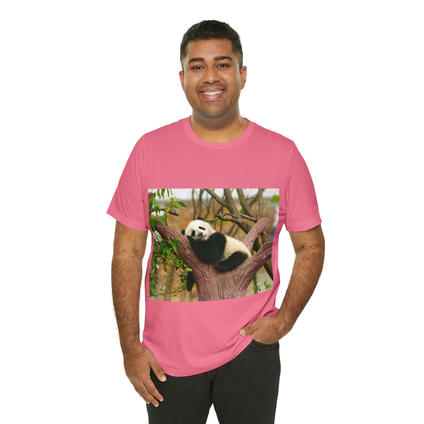 Camiseta de manga corta unisex con diseño de oso panda. Siéntete cómodo y acogedor al viajar a Canadá