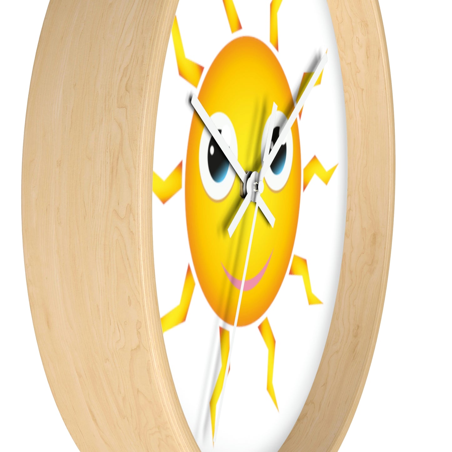 Horloge murale Soleil jaune avec un visage souriant Une horloge tellement amusante !