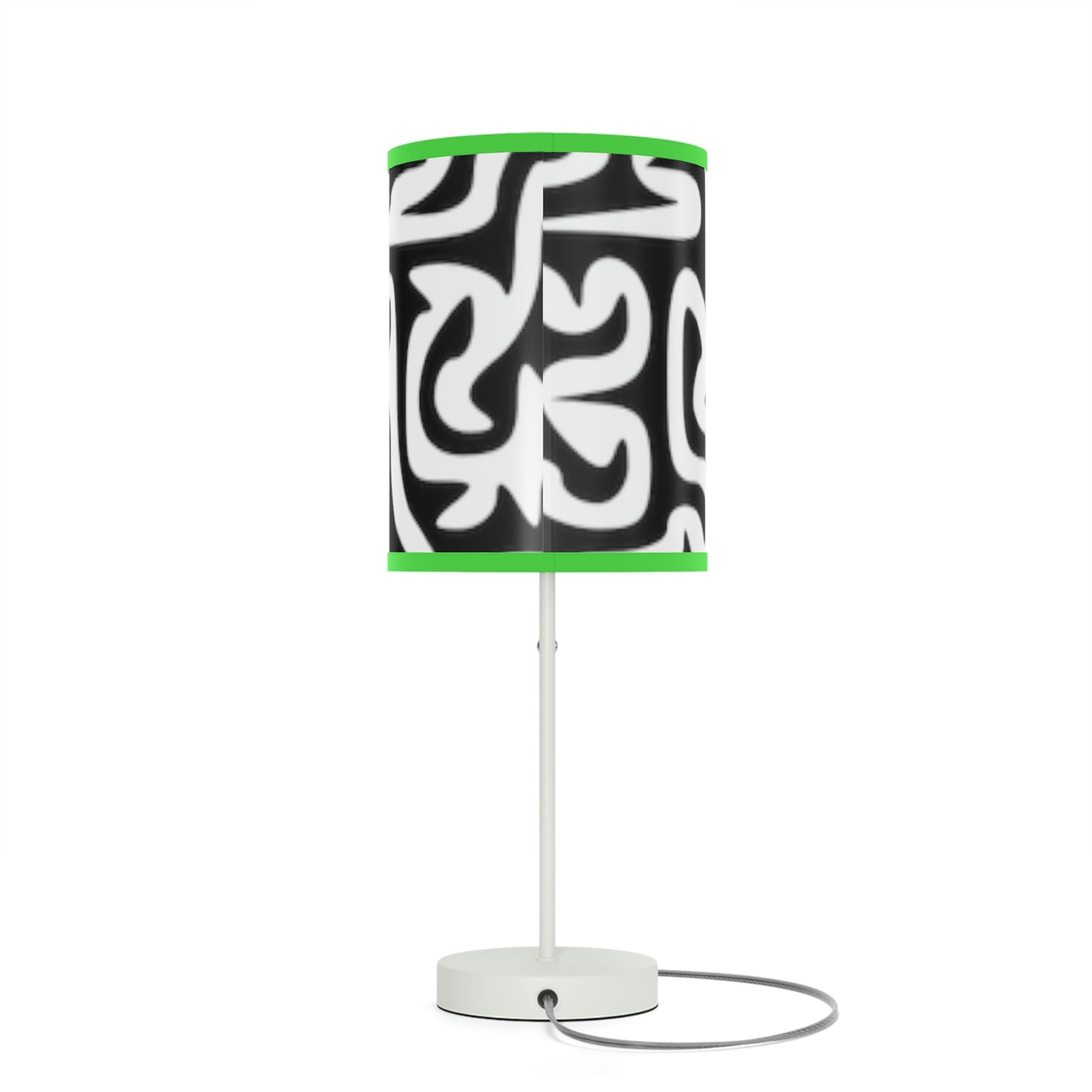 Lampe Maze noire et blanche sur pied, prise US|CA Chambre Bureau Salon CADEAU