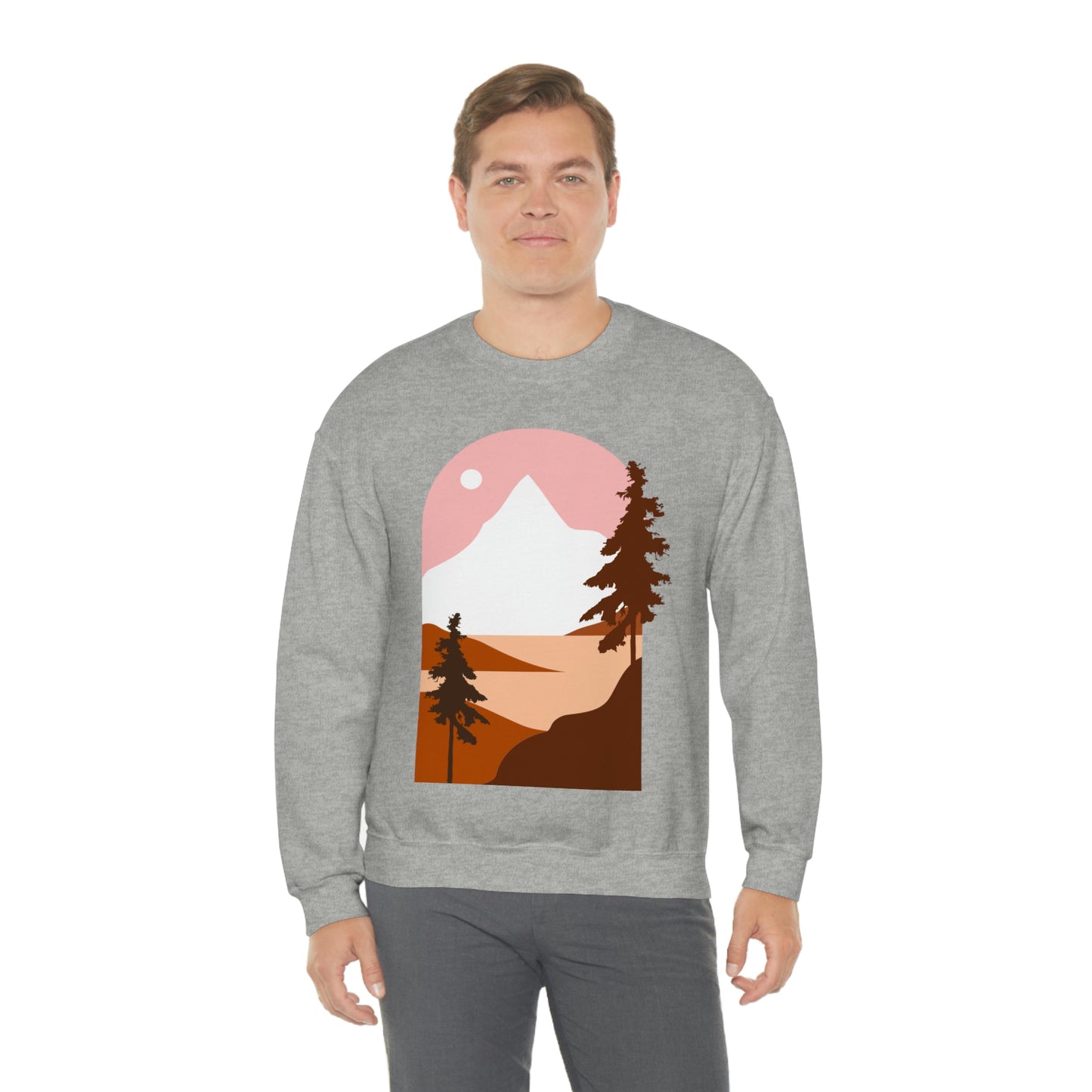 Pine Tree Mountain Moon Sweatshirt Fabulous Holiday Gift!