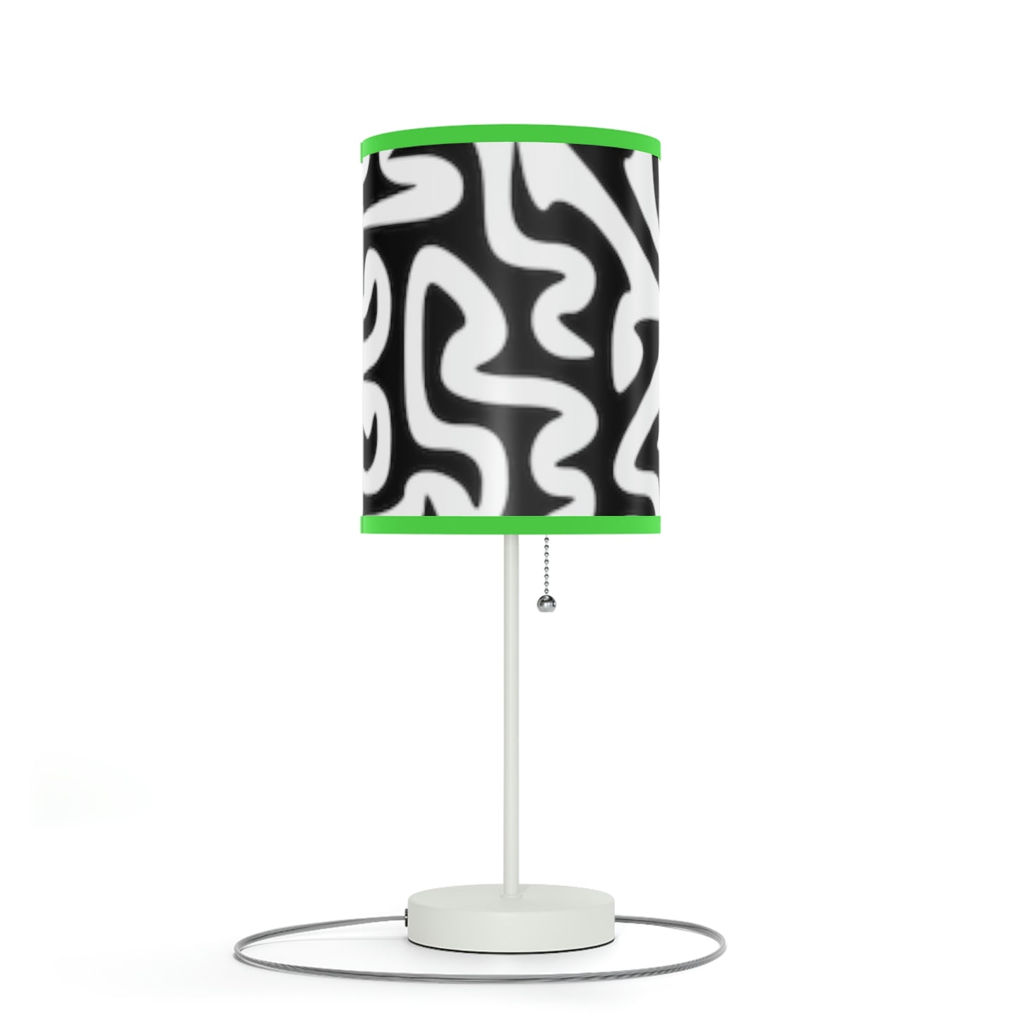 Lampe Maze noire et blanche sur pied, prise US|CA Chambre Bureau Salon CADEAU
