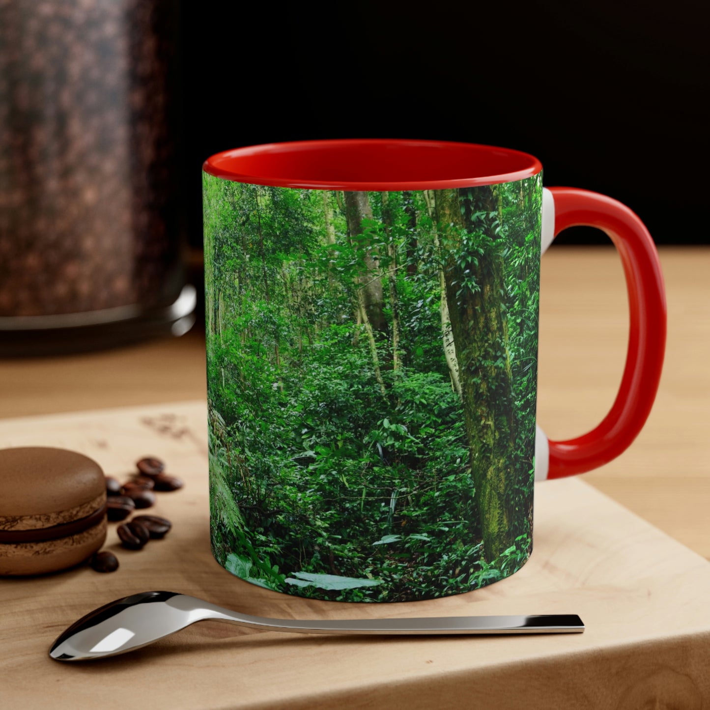 Taza de café con acentos de naturaleza, 11 oz, café, té, refresco, agua, helado, sopa, zapatero de melocotón