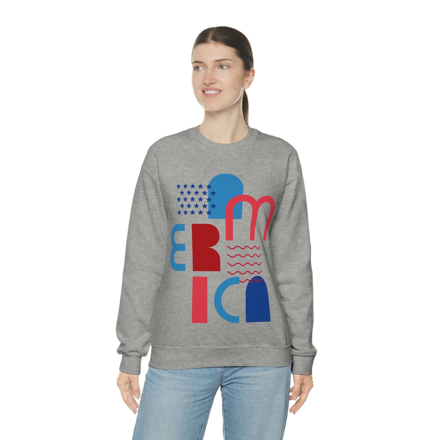 America Crewneck Sweatshirt Looking Fabulous!